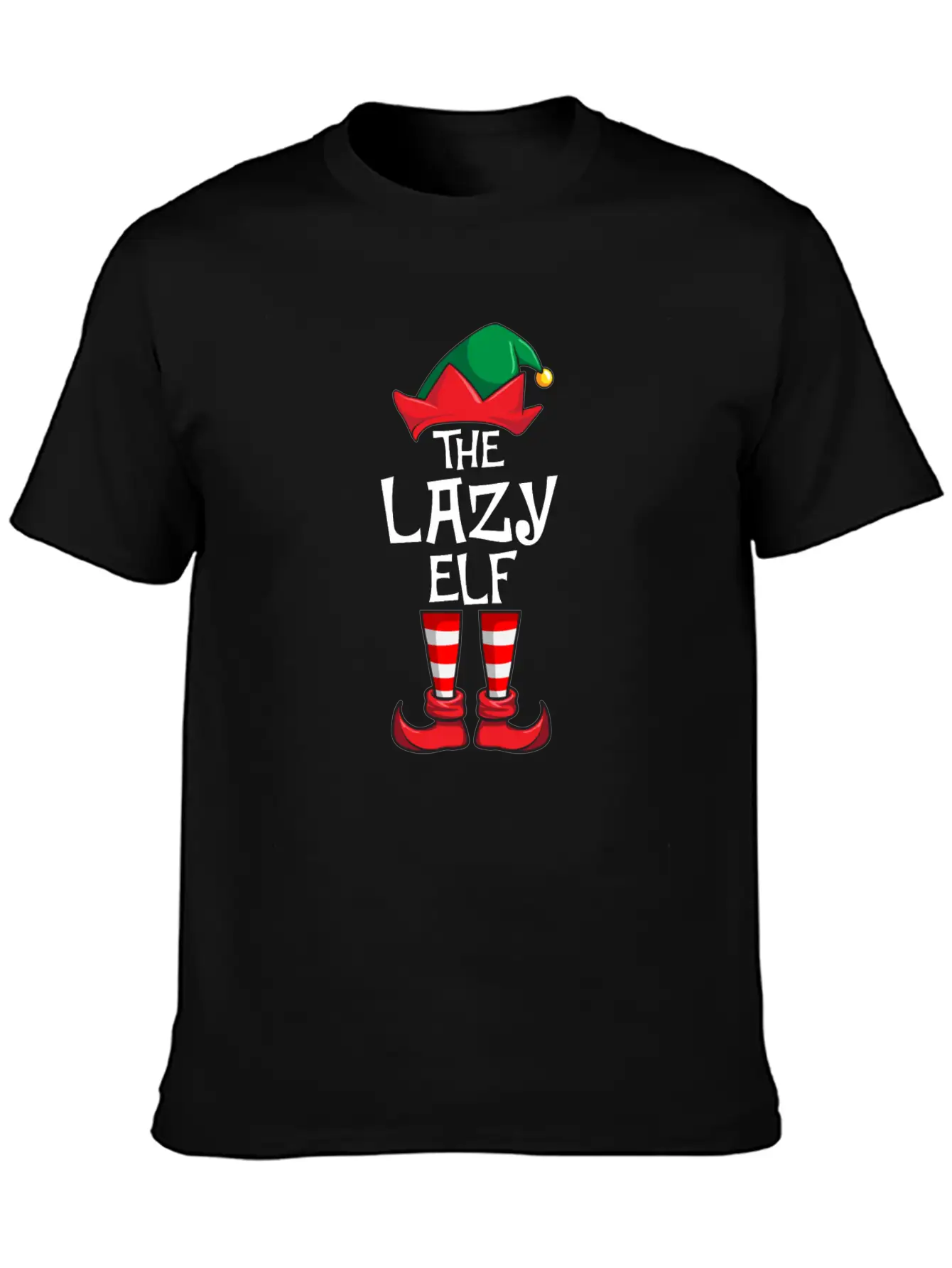Lazy Elf Matching Family Christmas Unisex Casual T-Shirt – Clean Design For Daily Comfort