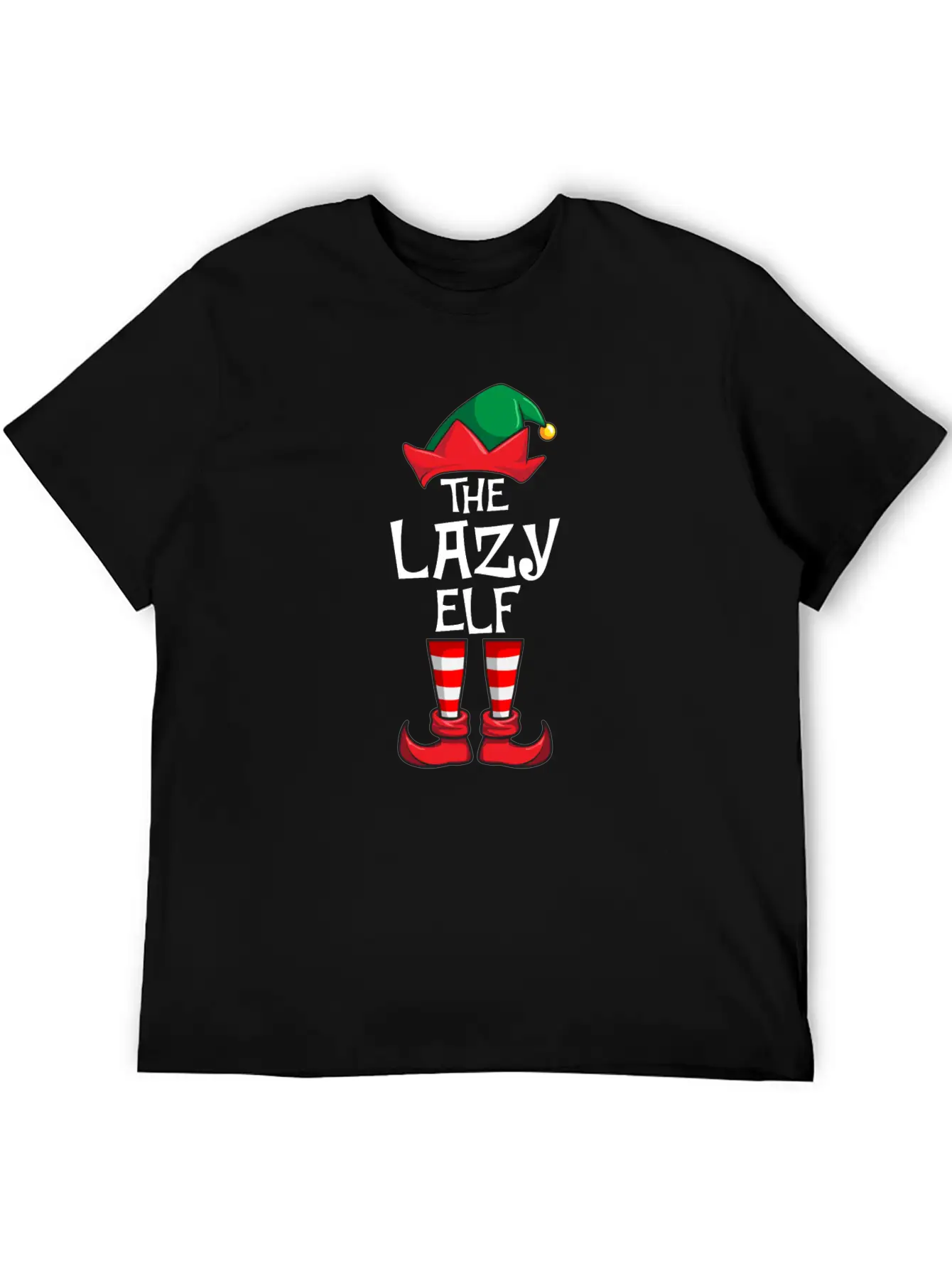 Lazy Elf Matching Family Christmas Unisex Casual T-Shirt – Clean Design For Daily Comfort