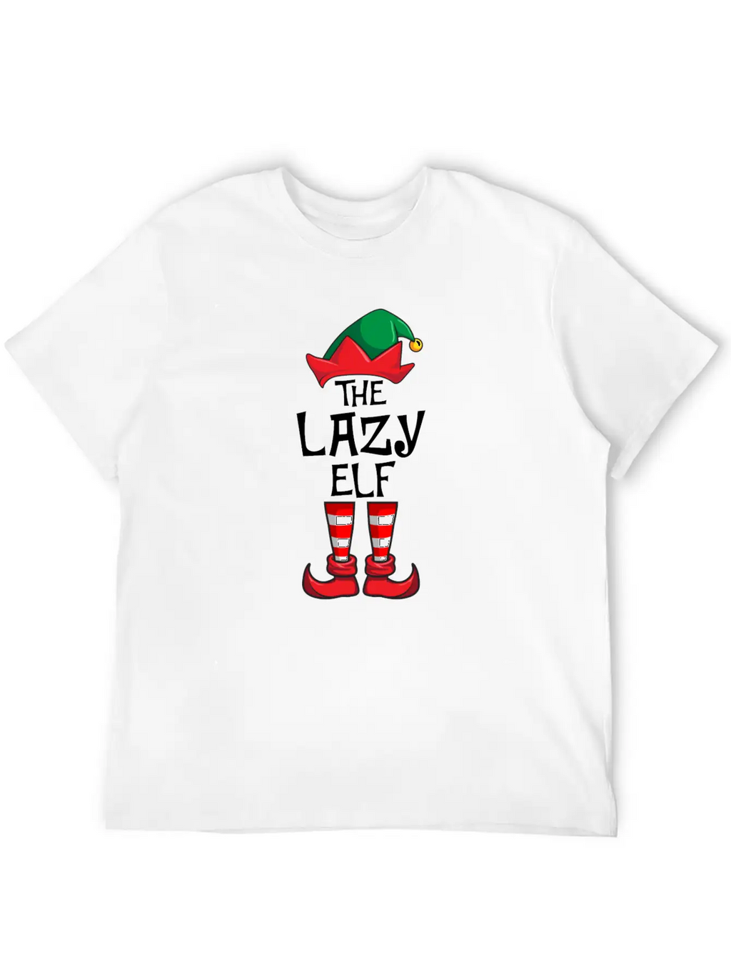 Lazy Elf Matching Family Christmas Unisex Casual T-Shirt – Clean Design For Daily Comfort