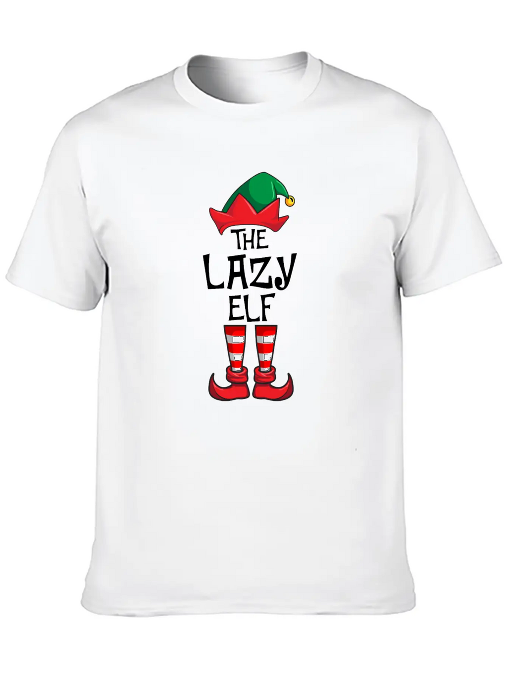 Lazy Elf Matching Family Christmas Unisex Casual T-Shirt – Clean Design For Daily Comfort