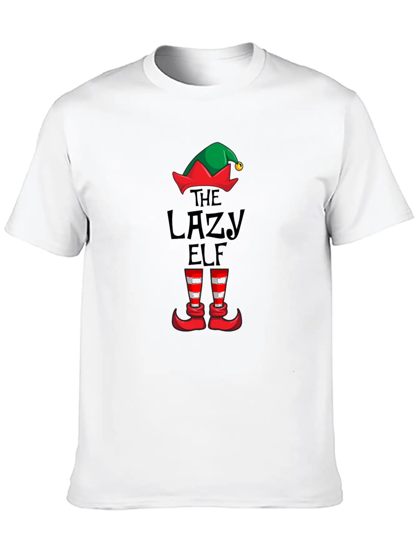 Lazy Elf Matching Family Christmas Unisex Casual T-Shirt – Clean Design For Daily Comfort