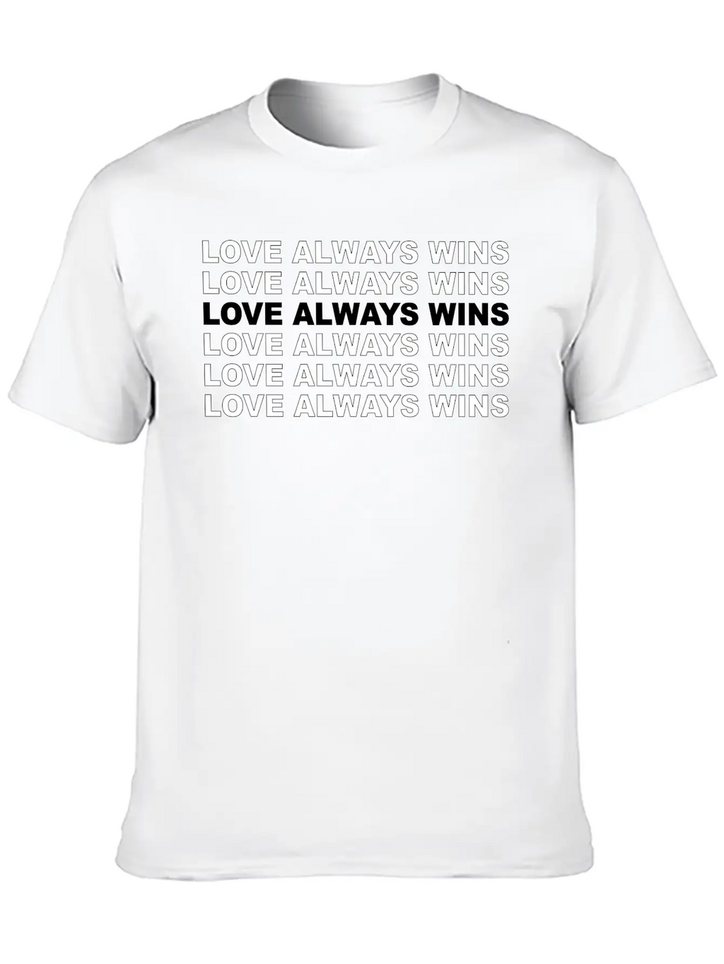 "Love Always Wins" Lettering | LGBTQ Pride Soft Cotton Short Sleeve Tee – Unisex Wardrobe Staple