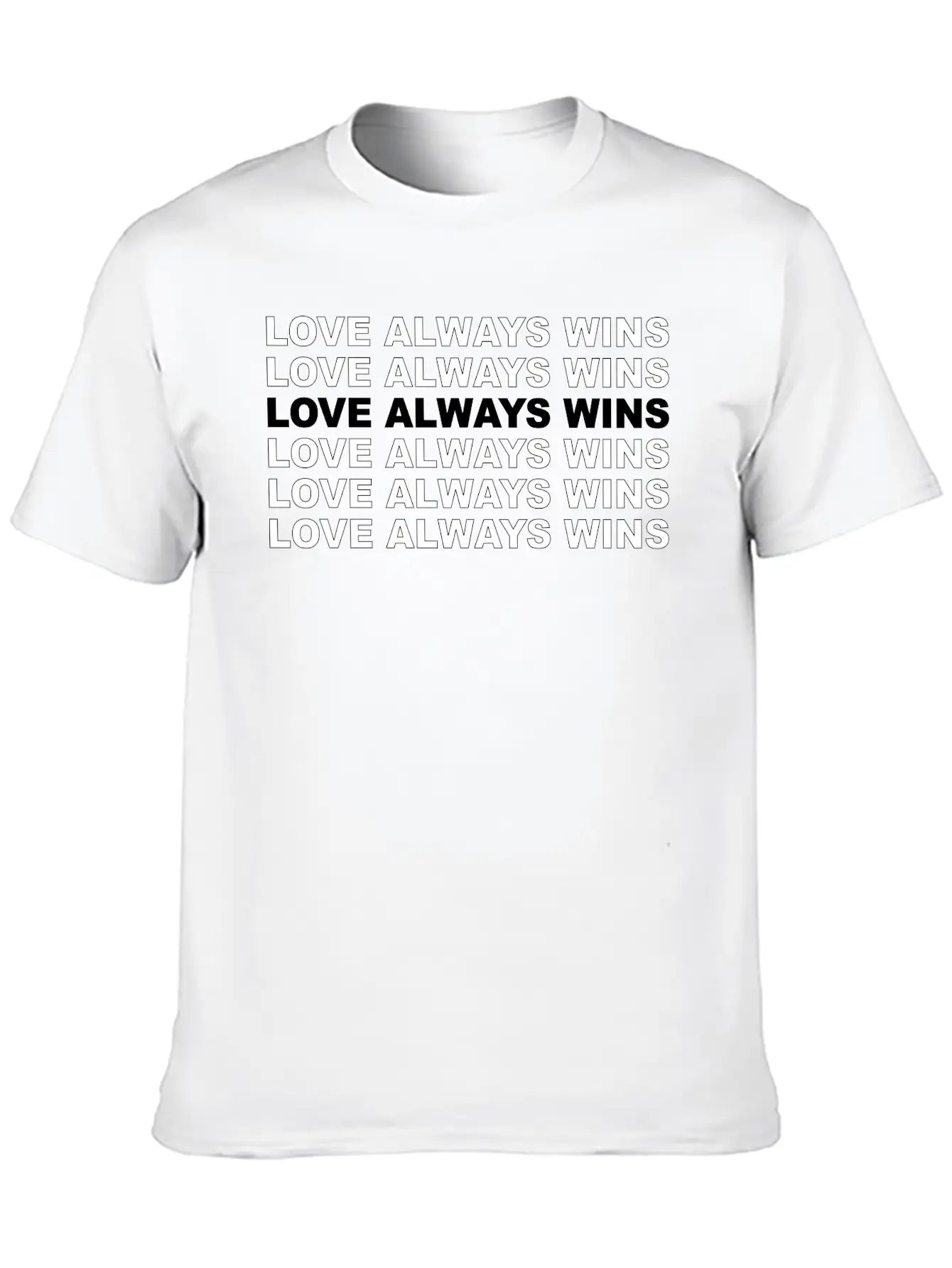 "Love Always Wins" Lettering | LGBTQ Pride Soft Cotton Short Sleeve Tee – Unisex Wardrobe Staple