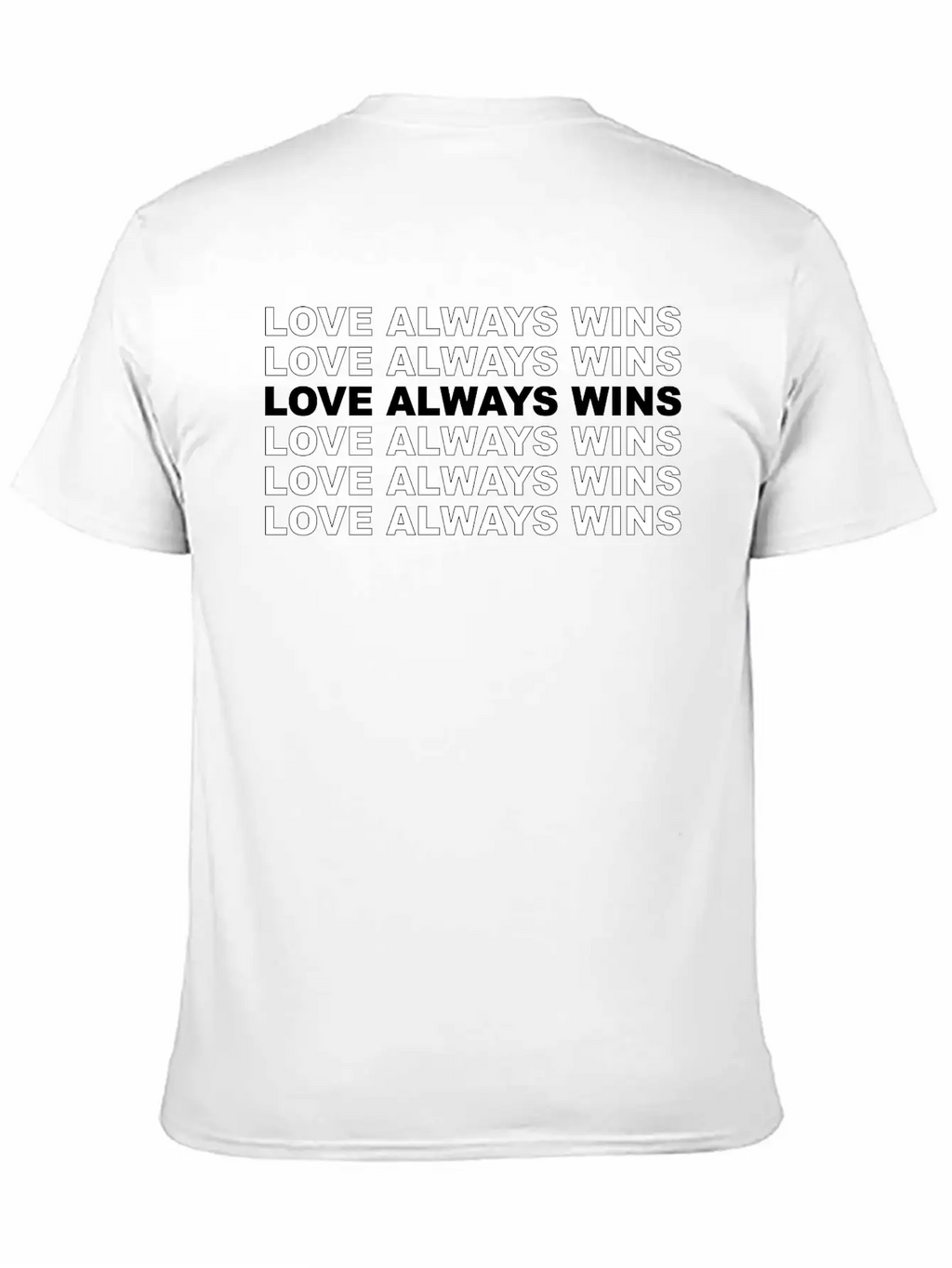 "Love Always Wins" Lettering | LGBTQ Pride Soft Cotton Short Sleeve Tee – Unisex Wardrobe Staple