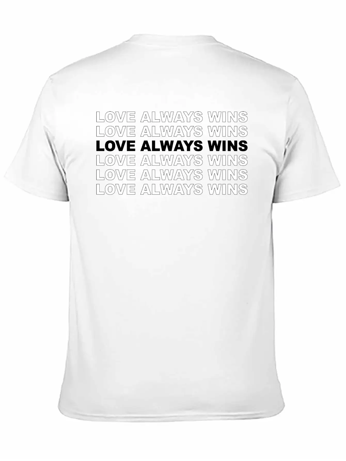 "Love Always Wins" Lettering | LGBTQ Pride Soft Cotton Short Sleeve Tee – Unisex Wardrobe Staple