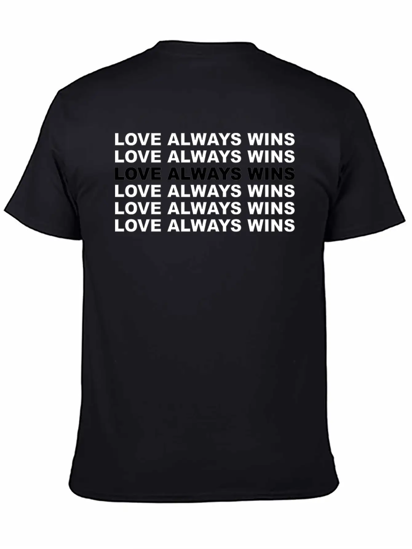 "Love Always Wins" Lettering | LGBTQ Pride Soft Cotton Short Sleeve Tee – Unisex Wardrobe Staple