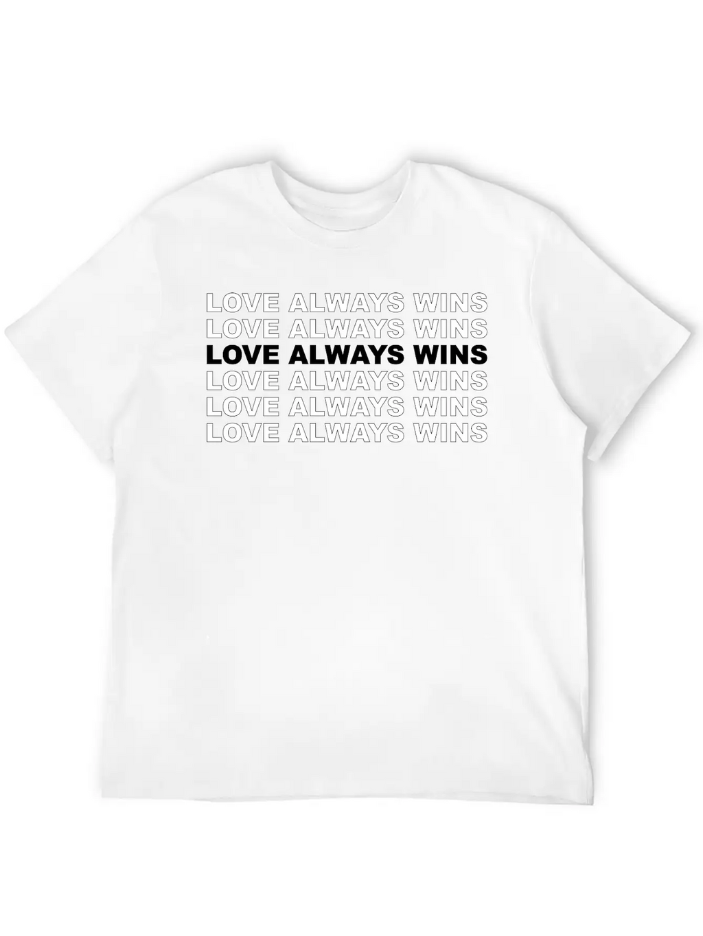 "Love Always Wins" Lettering | LGBTQ Pride Soft Cotton Short Sleeve Tee – Unisex Wardrobe Staple