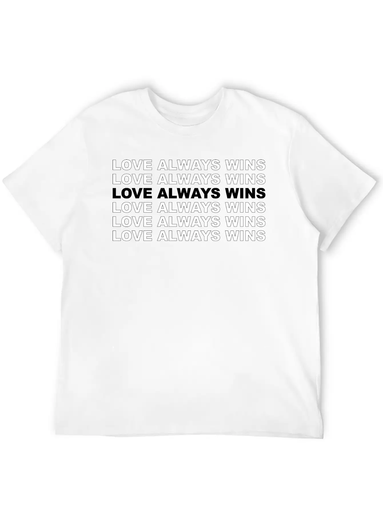 "Love Always Wins" Lettering | LGBTQ Pride Soft Cotton Short Sleeve Tee – Unisex Wardrobe Staple