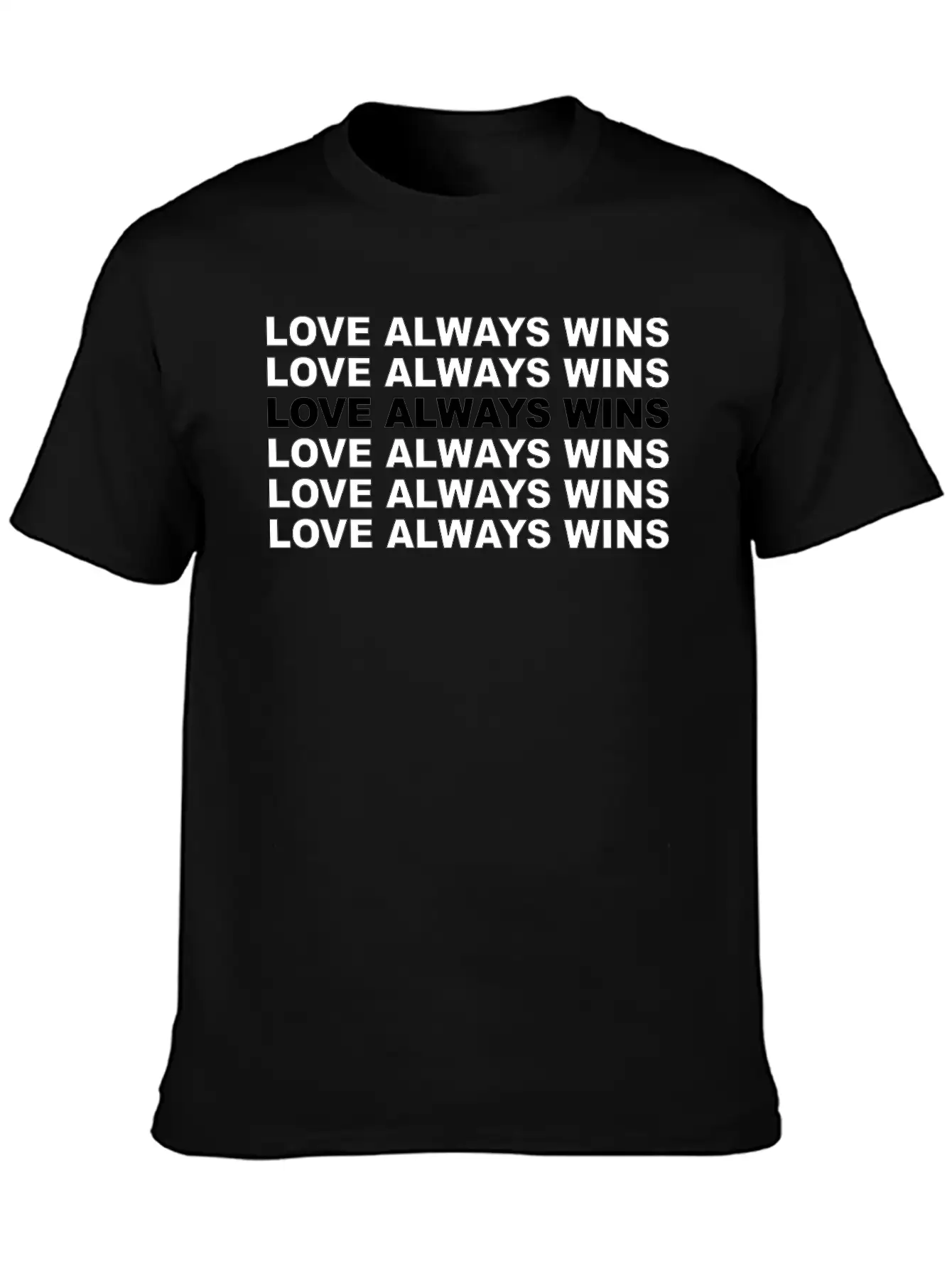 "Love Always Wins" Lettering | LGBTQ Pride Soft Cotton Short Sleeve Tee – Unisex Wardrobe Staple