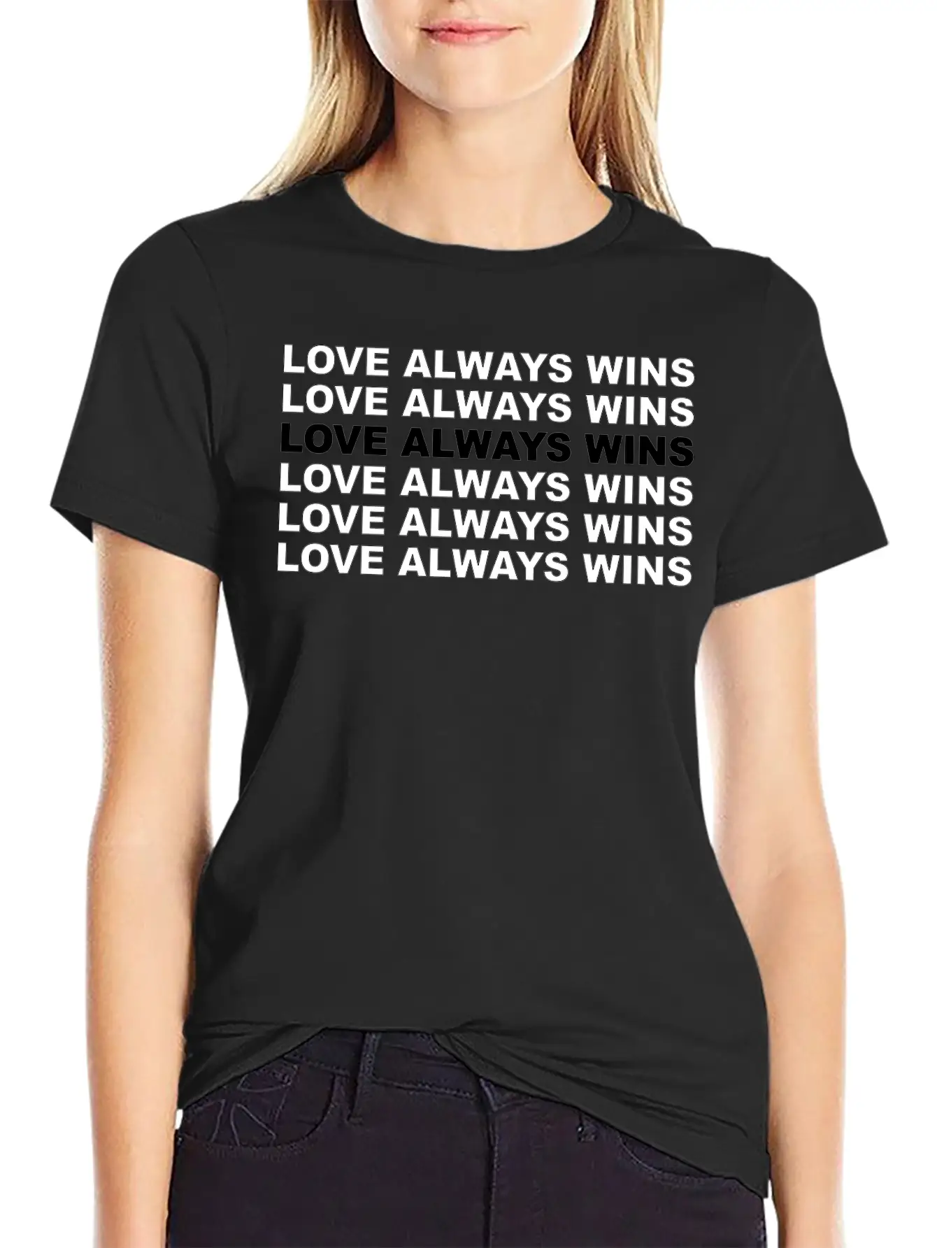 "Love Always Wins" Lettering | LGBTQ Pride Soft Cotton Short Sleeve Tee – Unisex Wardrobe Staple