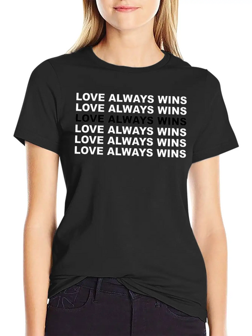 "Love Always Wins" Lettering | LGBTQ Pride Soft Cotton Short Sleeve Tee – Unisex Wardrobe Staple