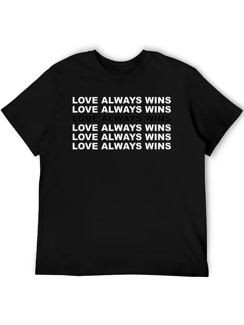 "Love Always Wins" Lettering | LGBTQ Pride Soft Cotton Short Sleeve Tee – Unisex Wardrobe Staple