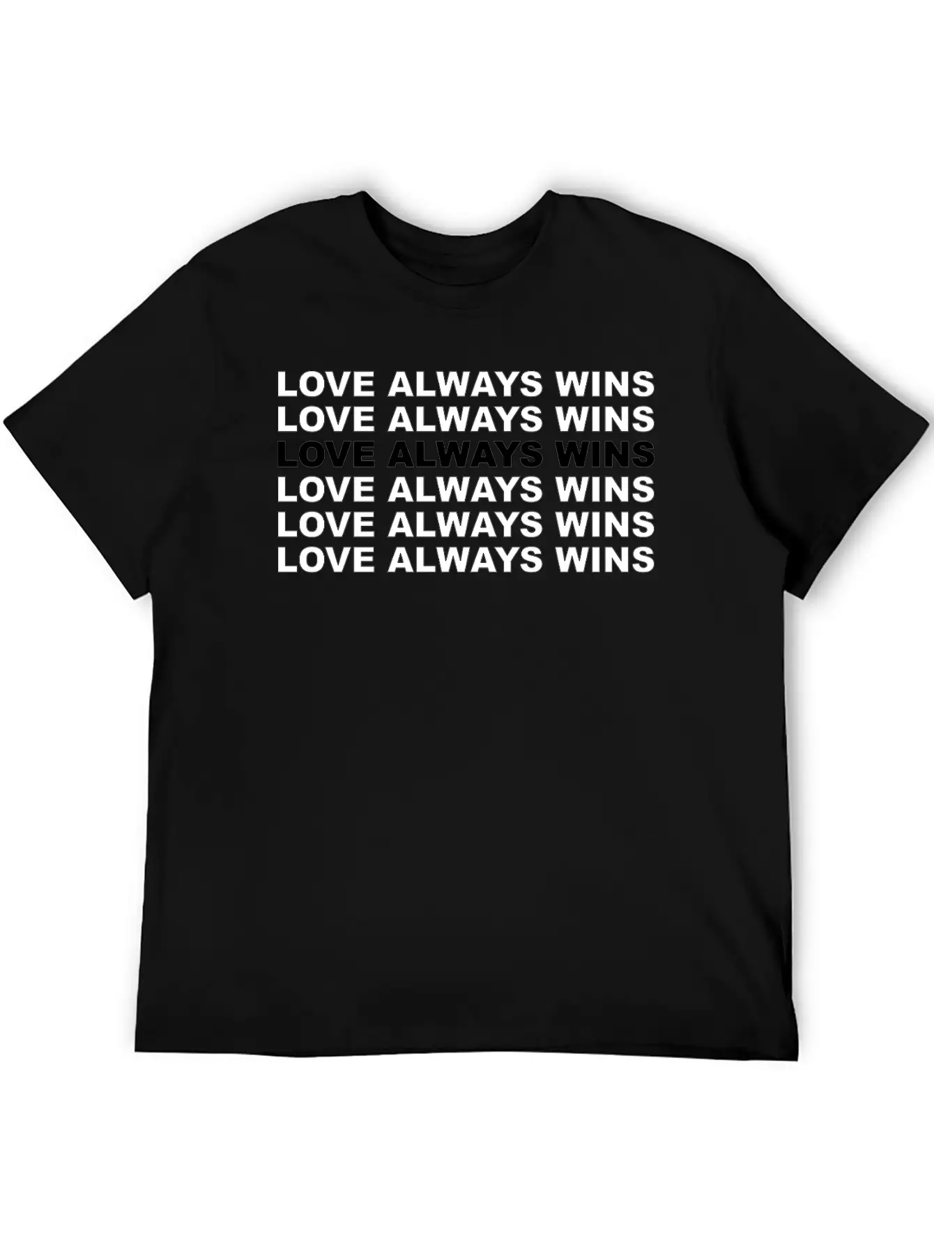 "Love Always Wins" Lettering | LGBTQ Pride Soft Cotton Short Sleeve Tee – Unisex Wardrobe Staple