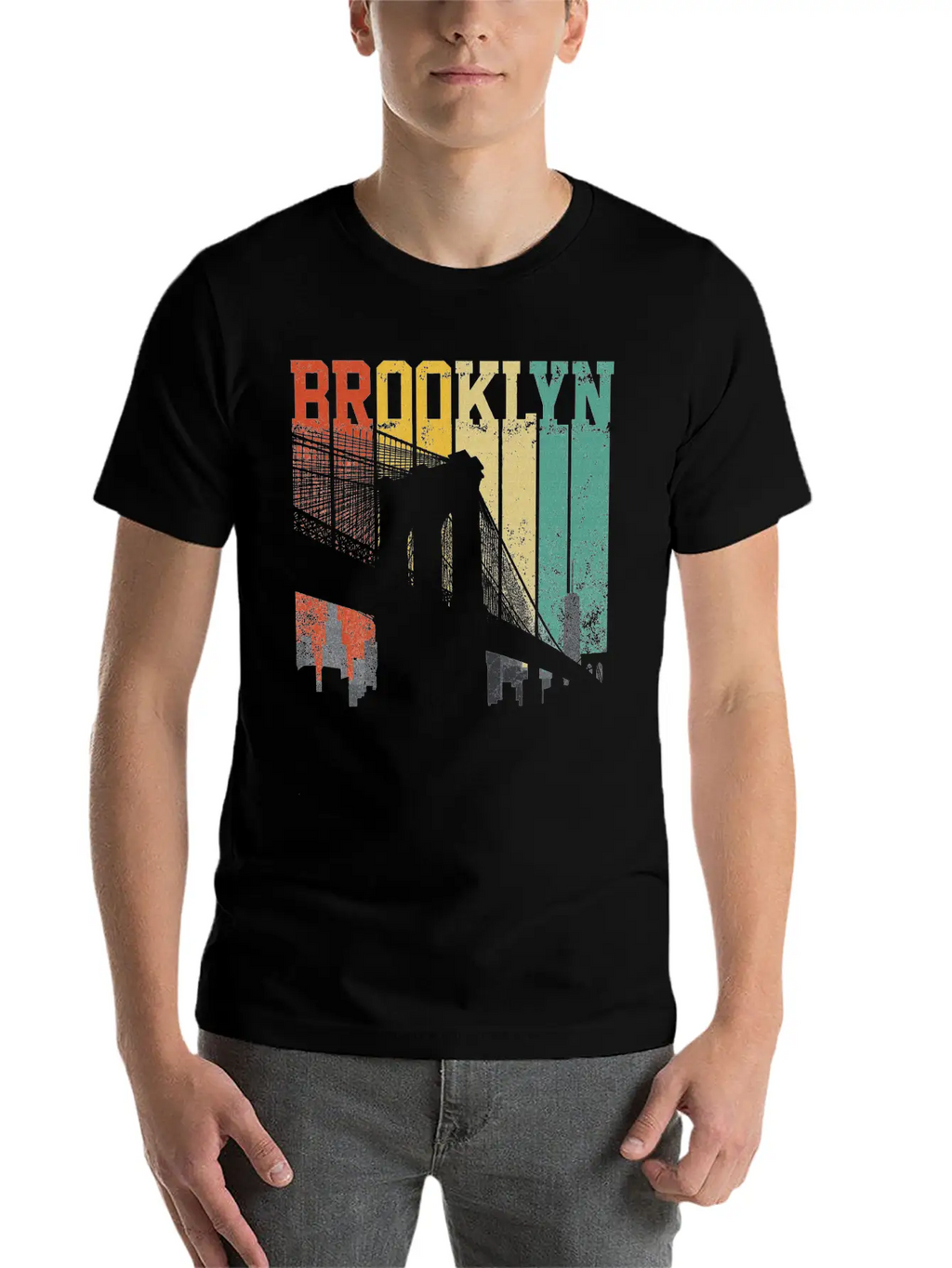 New York City Brooklyn Bridge Skyline Unisex Casual T-Shirt – Clean Design For Daily Comfort