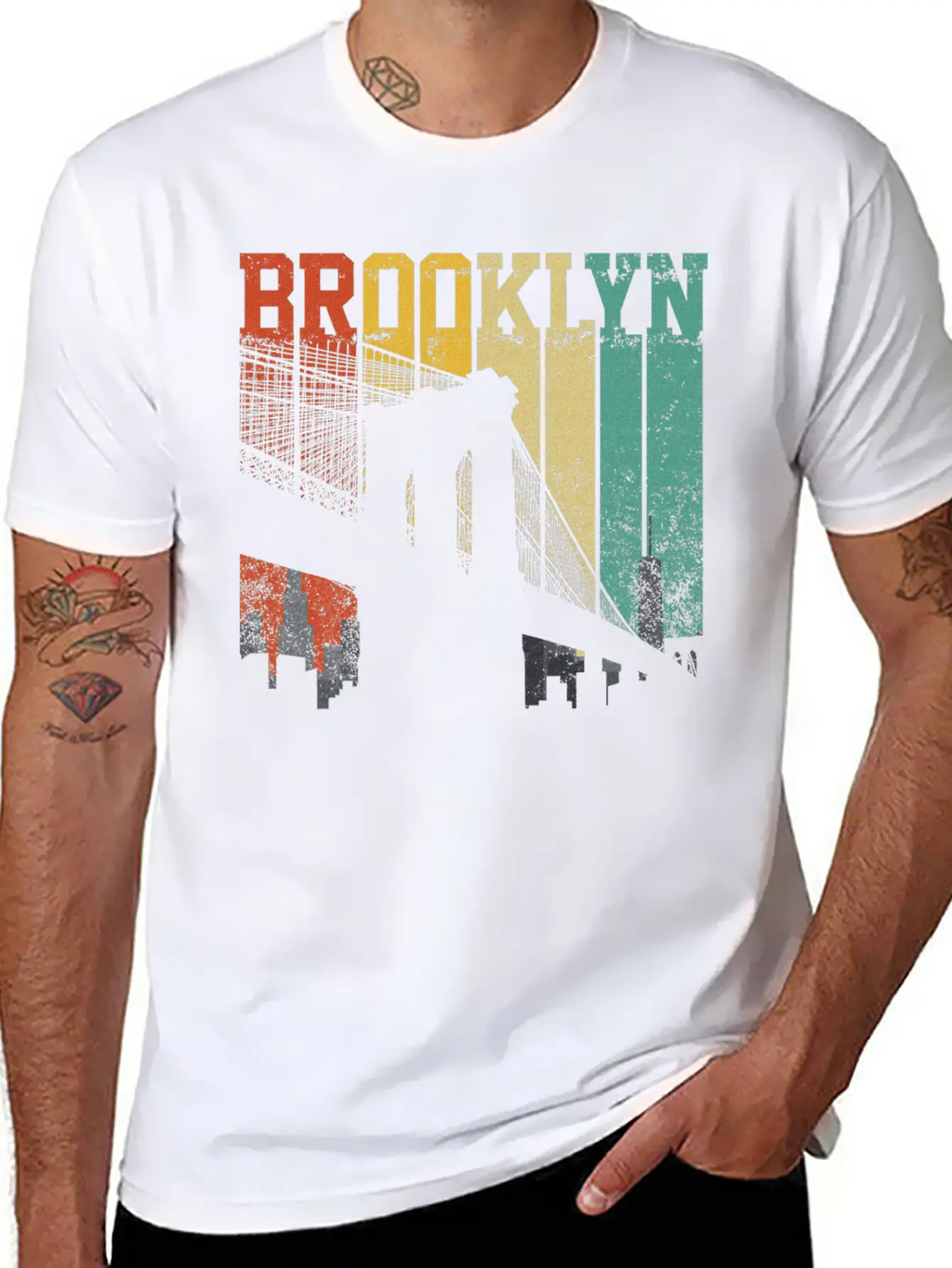 New York City Brooklyn Bridge Skyline Unisex Casual T-Shirt – Clean Design For Daily Comfort