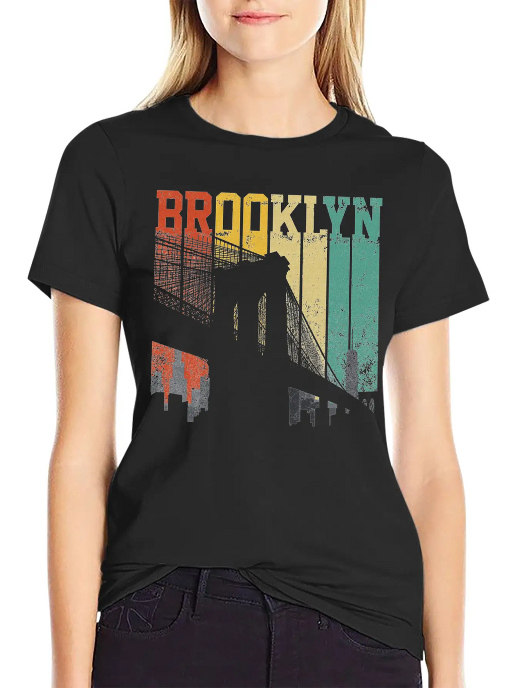 New York City Brooklyn Bridge Skyline Unisex Casual T-Shirt – Clean Design For Daily Comfort