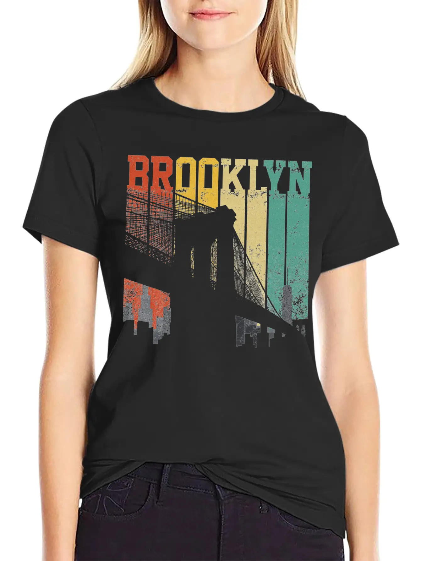 New York City Brooklyn Bridge Skyline Unisex Casual T-Shirt – Clean Design For Daily Comfort
