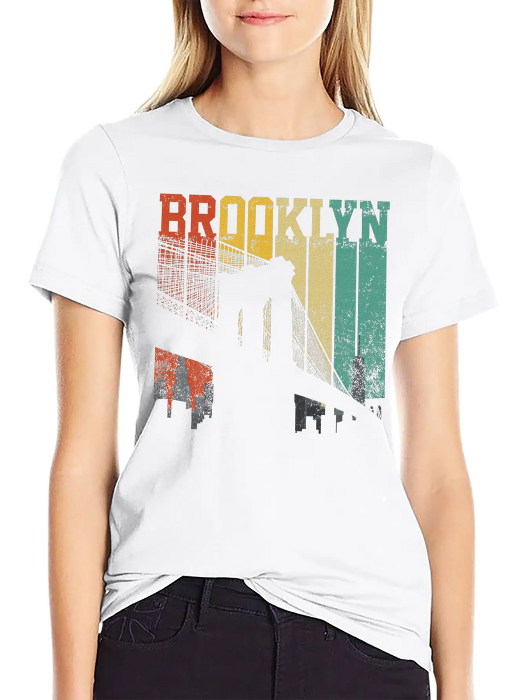 New York City Brooklyn Bridge Skyline Unisex Casual T-Shirt – Clean Design For Daily Comfort