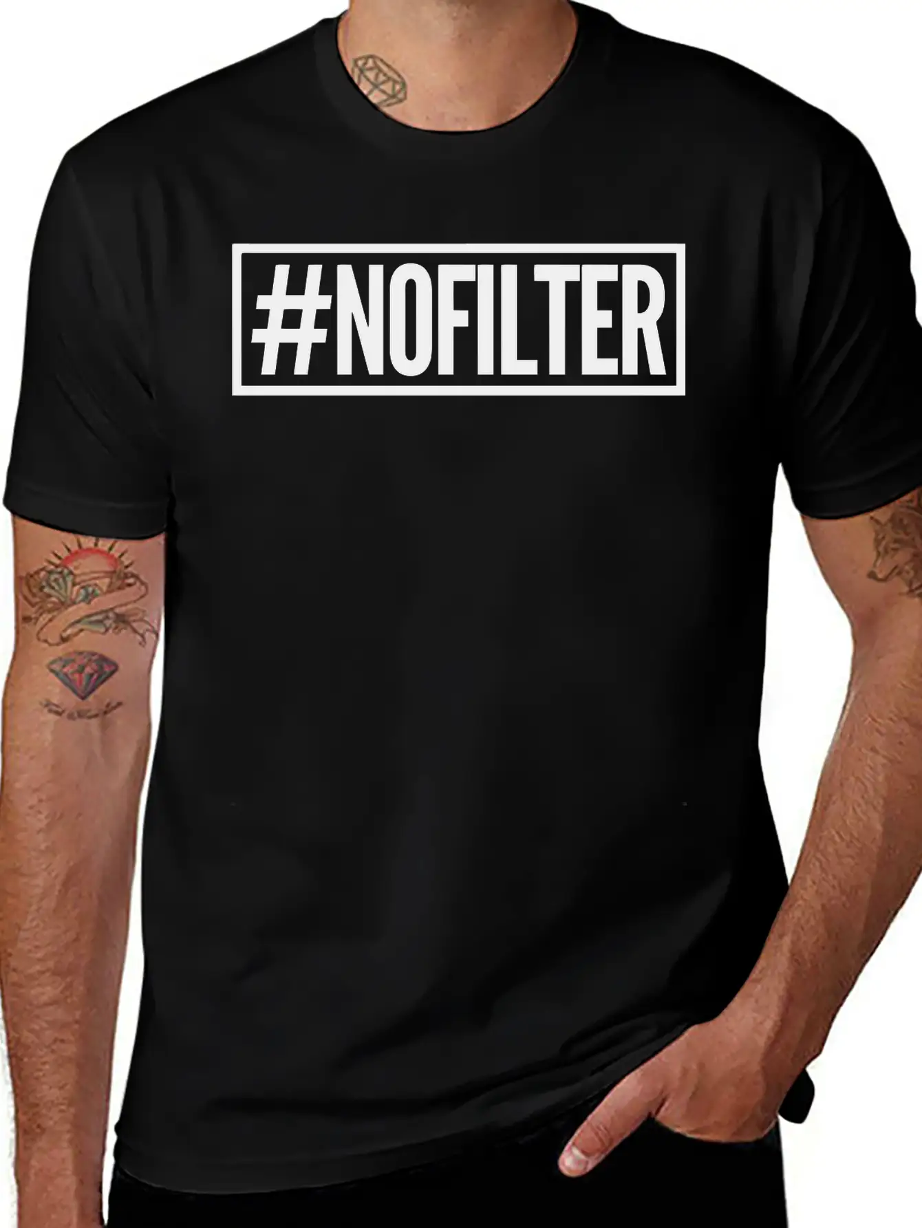 #nofilter Comfortable Minimalist Graphic Tee – Summer Style Essential