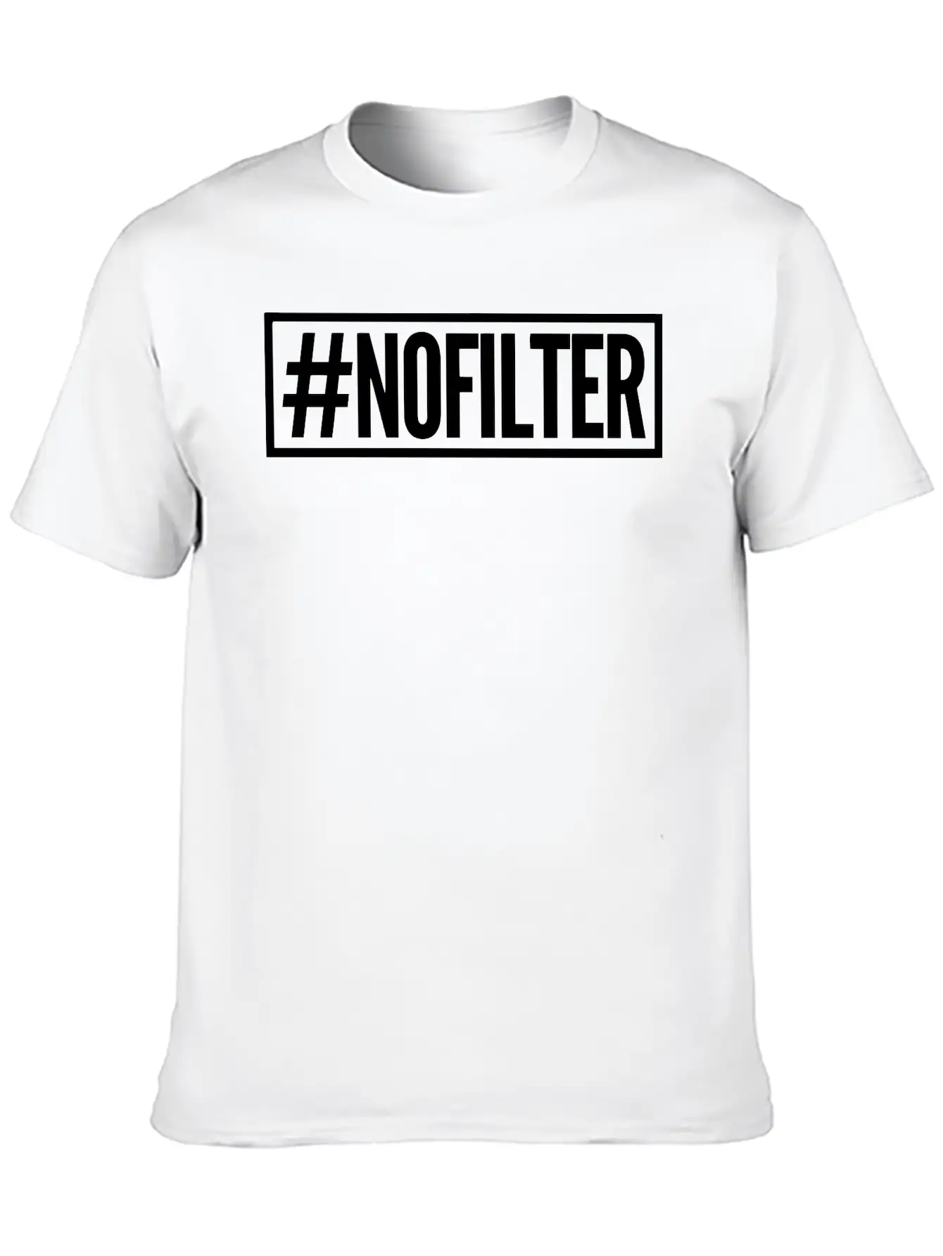#nofilter Comfortable Minimalist Graphic Tee – Summer Style Essential