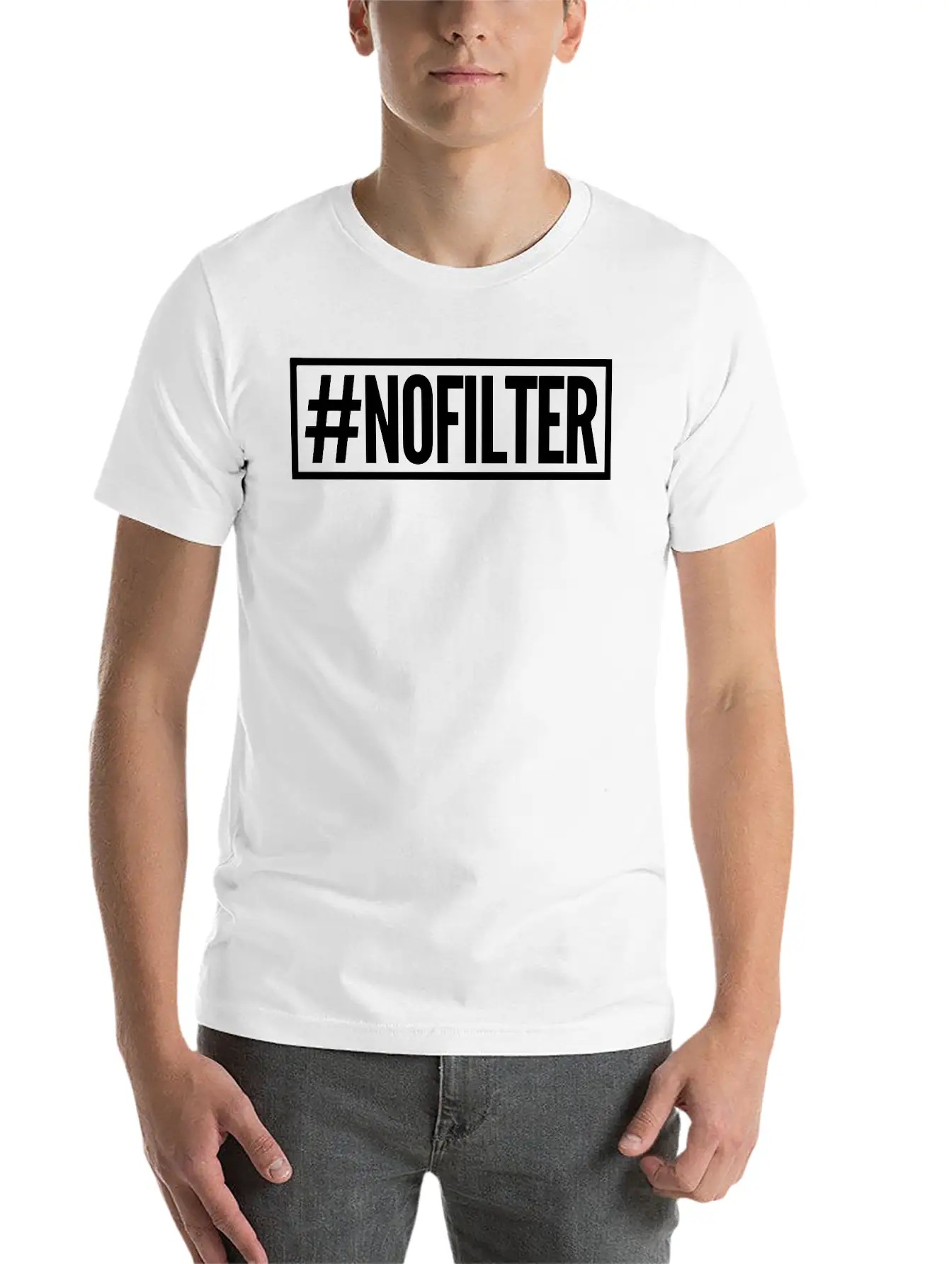#nofilter Comfortable Minimalist Graphic Tee – Summer Style Essential