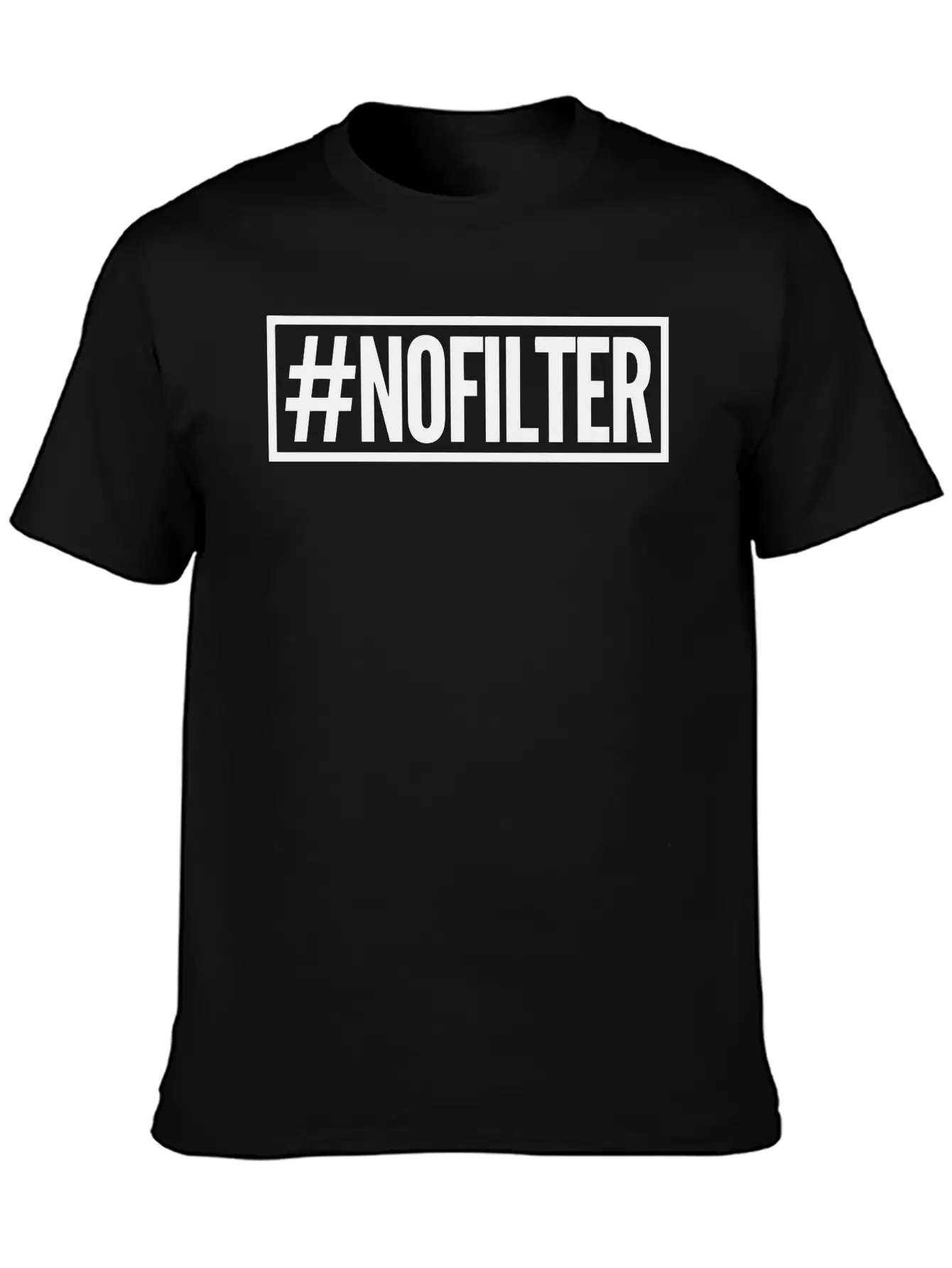 #nofilter Comfortable Minimalist Graphic Tee – Summer Style Essential