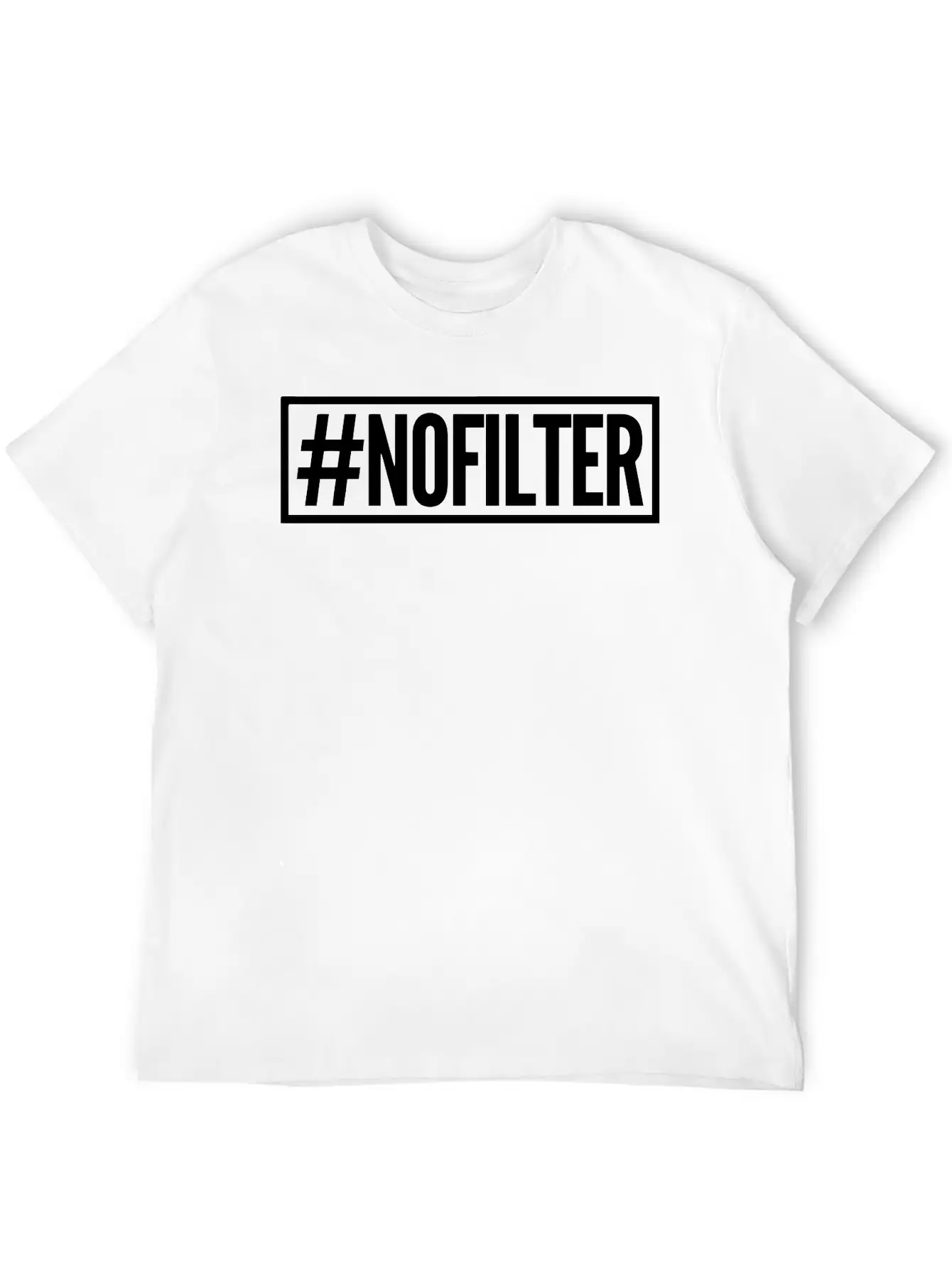 #nofilter Comfortable Minimalist Graphic Tee – Summer Style Essential