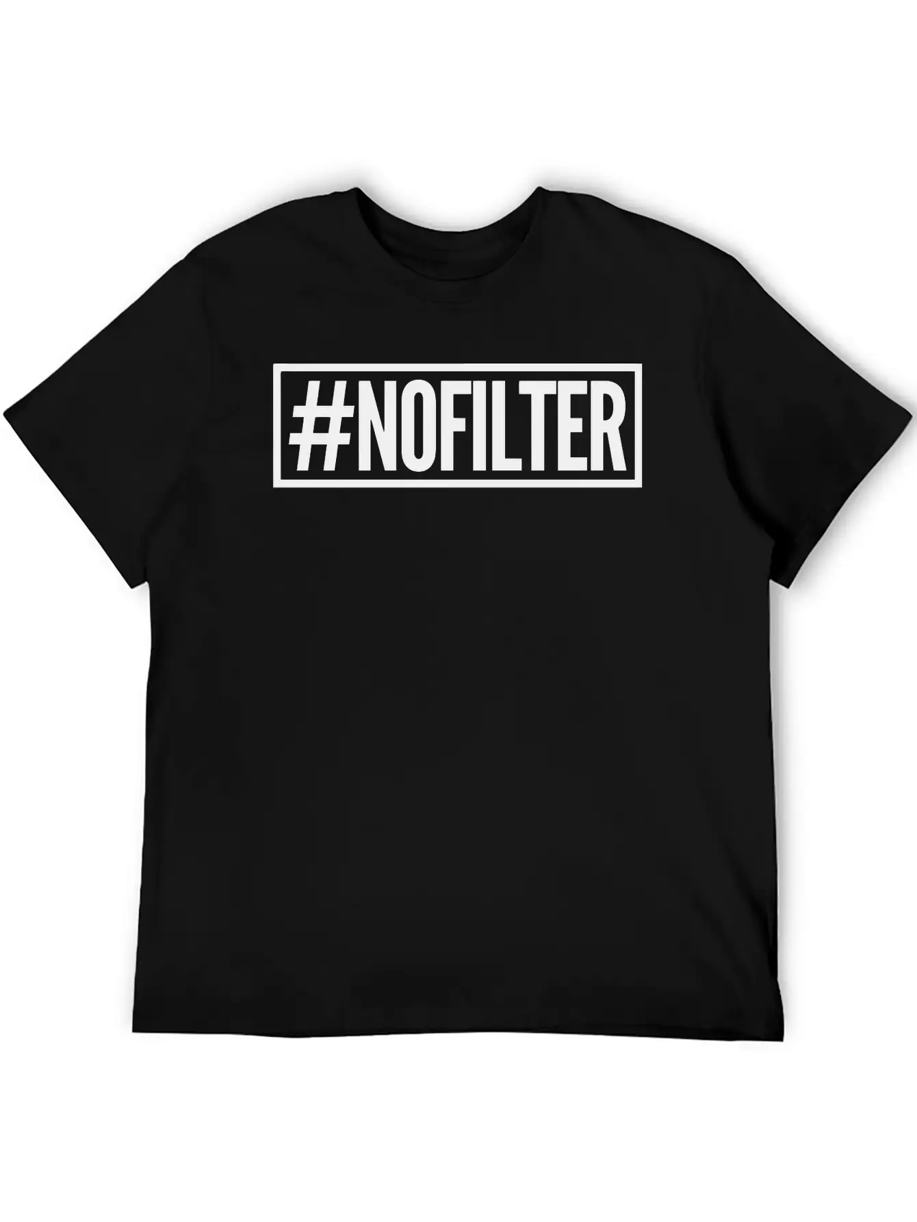 #nofilter Comfortable Minimalist Graphic Tee – Summer Style Essential