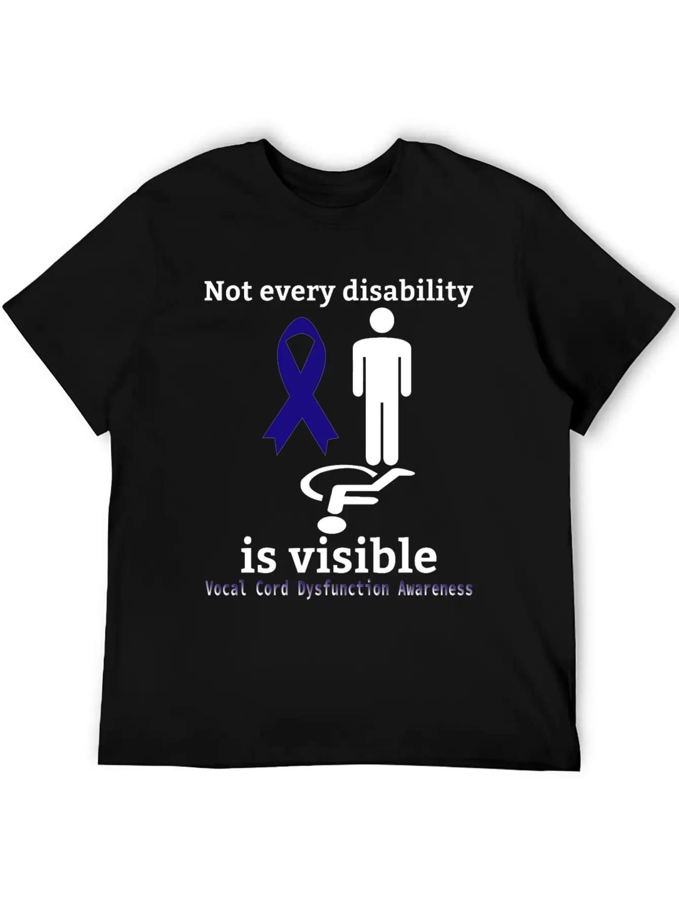 Not Every Disability Is Visible Vocal Cord Dysfunc Unisex Casual T-Shirt – Clean Design For Daily Comfort