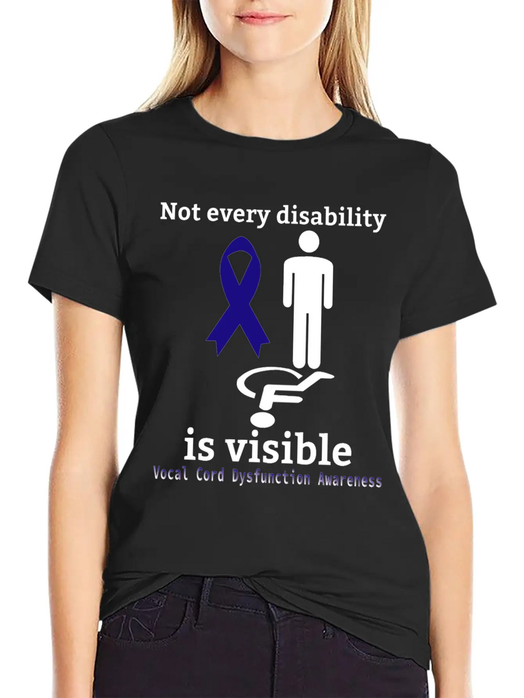 Not Every Disability Is Visible Vocal Cord Dysfunc Unisex Casual T-Shirt – Clean Design For Daily Comfort