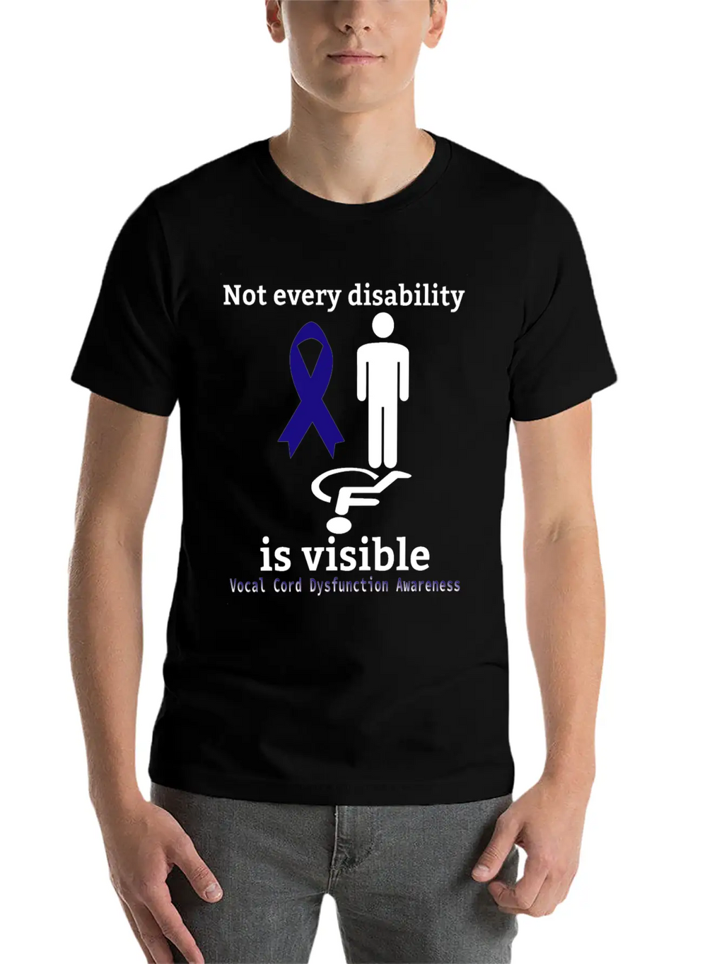 Not Every Disability Is Visible Vocal Cord Dysfunc Unisex Casual T-Shirt – Clean Design For Daily Comfort