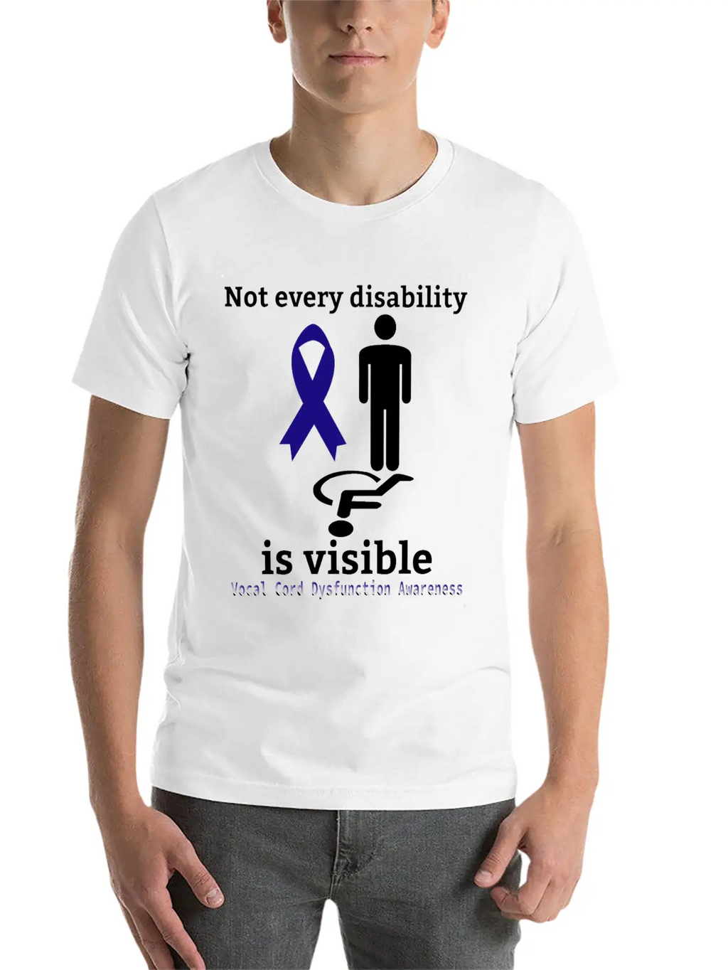 Not Every Disability Is Visible Vocal Cord Dysfunc Unisex Casual T-Shirt – Clean Design For Daily Comfort