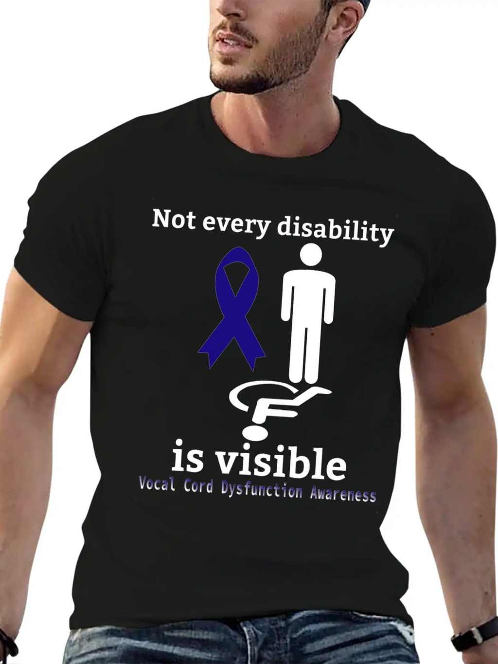 Not Every Disability Is Visible Vocal Cord Dysfunc Unisex Casual T-Shirt – Clean Design For Daily Comfort
