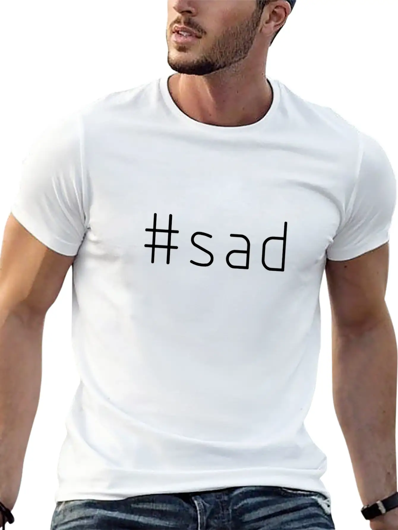 #sad Relaxed Everyday Tee – Lightweight And Durable Cotton