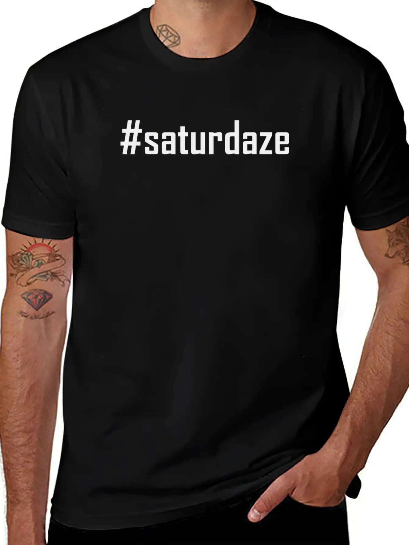 #saturdaze Hashtag Saturdaze Lazy Day And Weekend Relaxed Everyday Tee – Lightweight And Durable Cotton