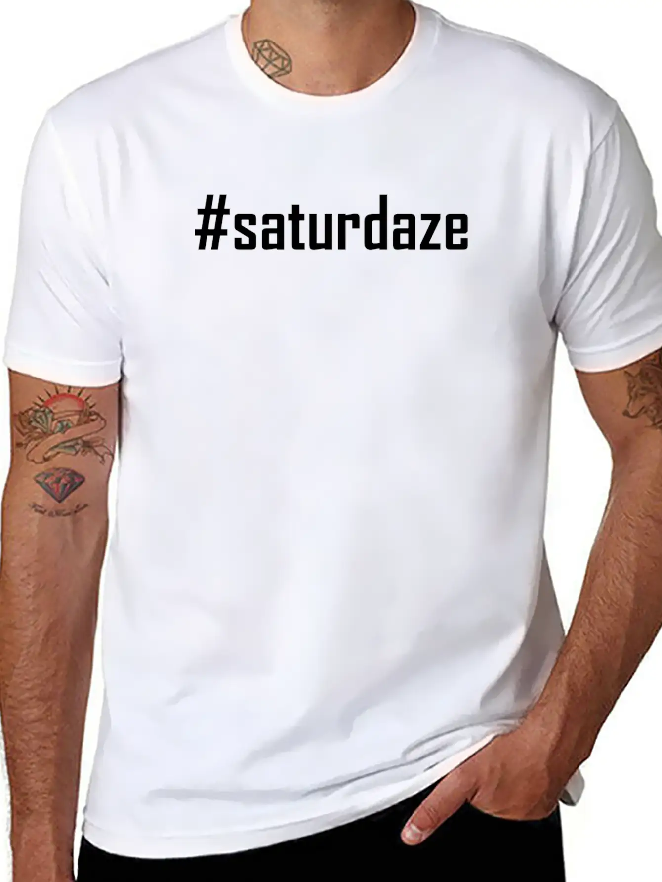 #saturdaze Hashtag Saturdaze Lazy Day And Weekend Relaxed Everyday Tee – Lightweight And Durable Cotton