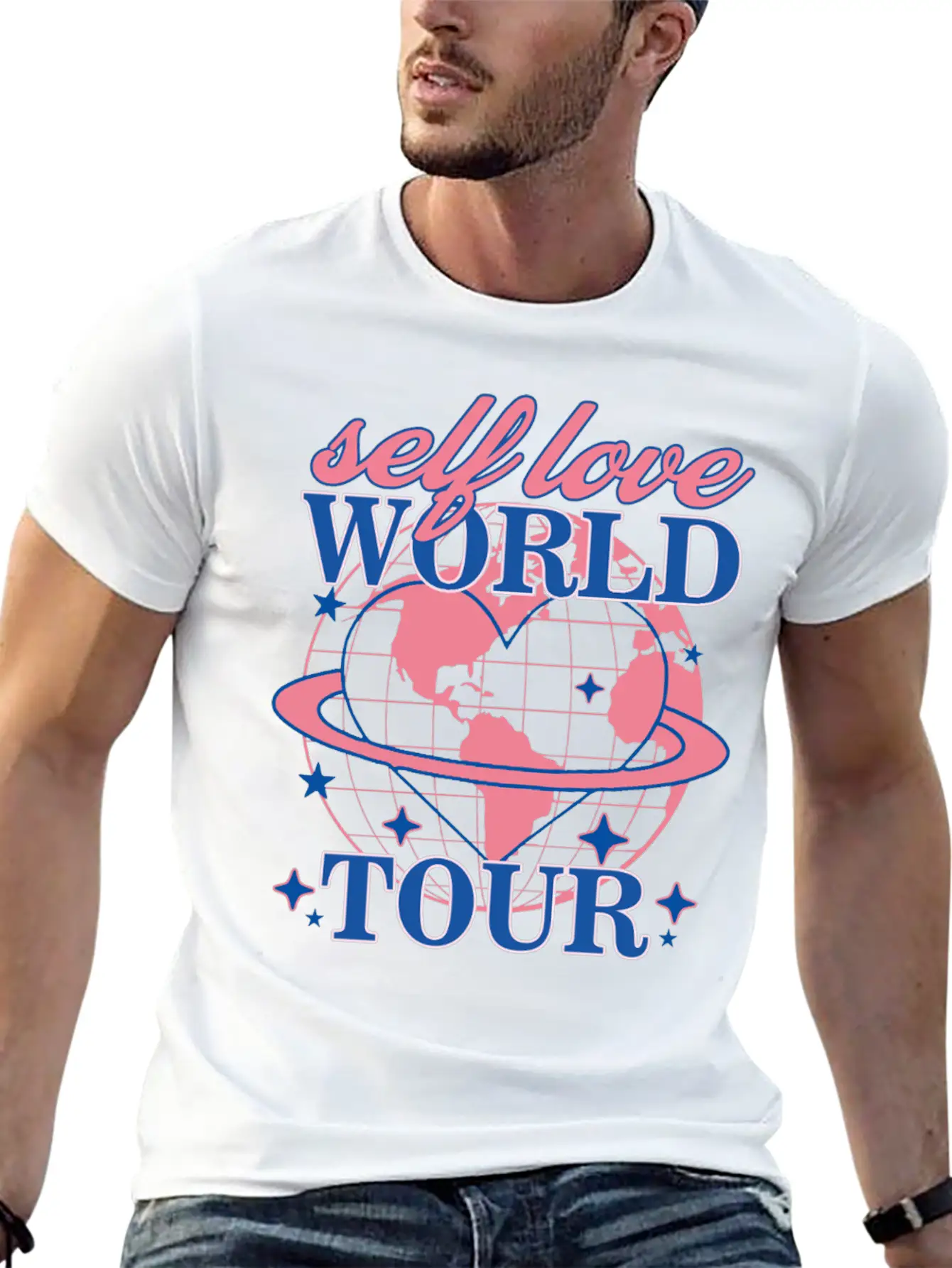 Selflove World Tour Unisex Casual T-Shirt – Clean Design For Daily Comfort