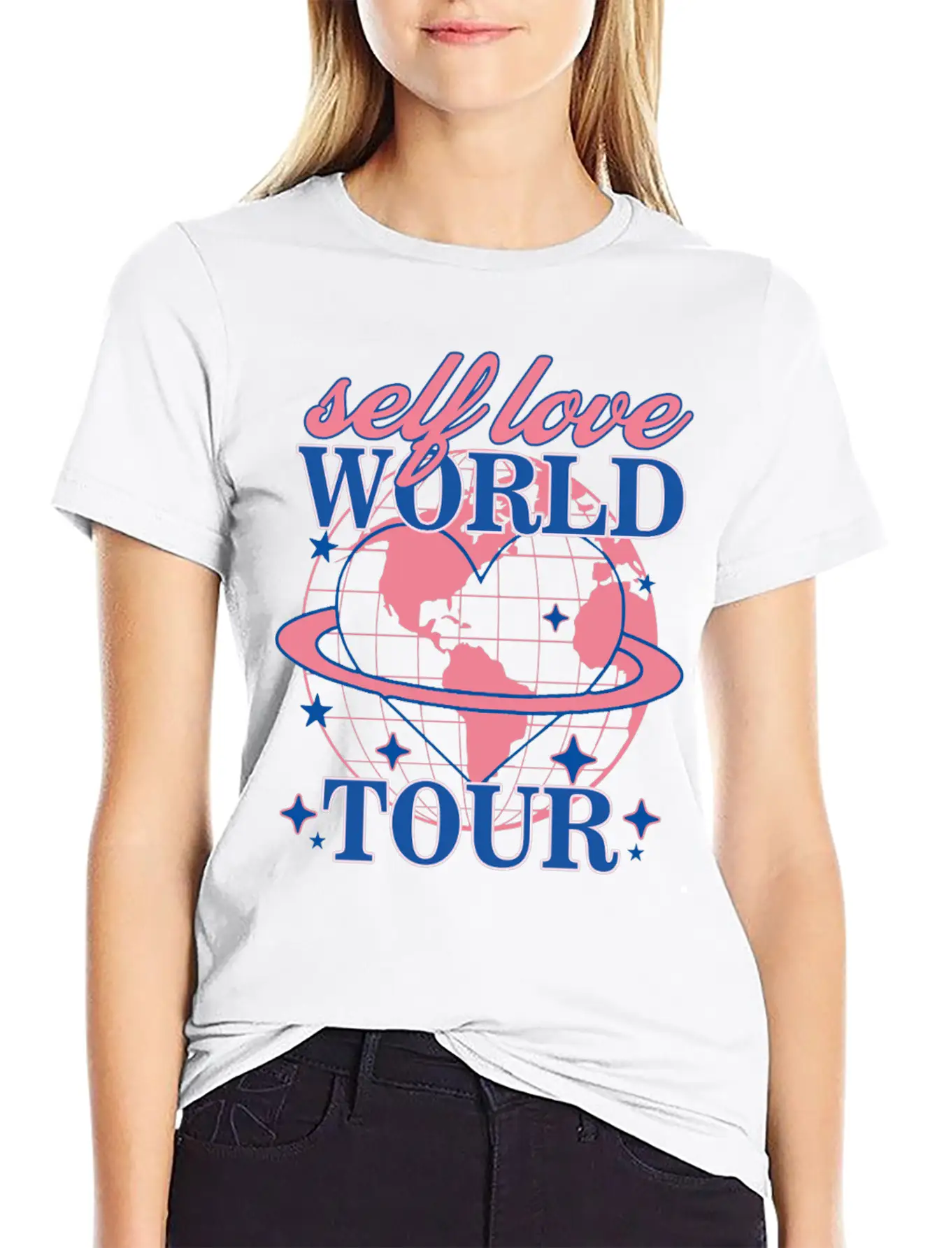 Selflove World Tour Unisex Casual T-Shirt – Clean Design For Daily Comfort