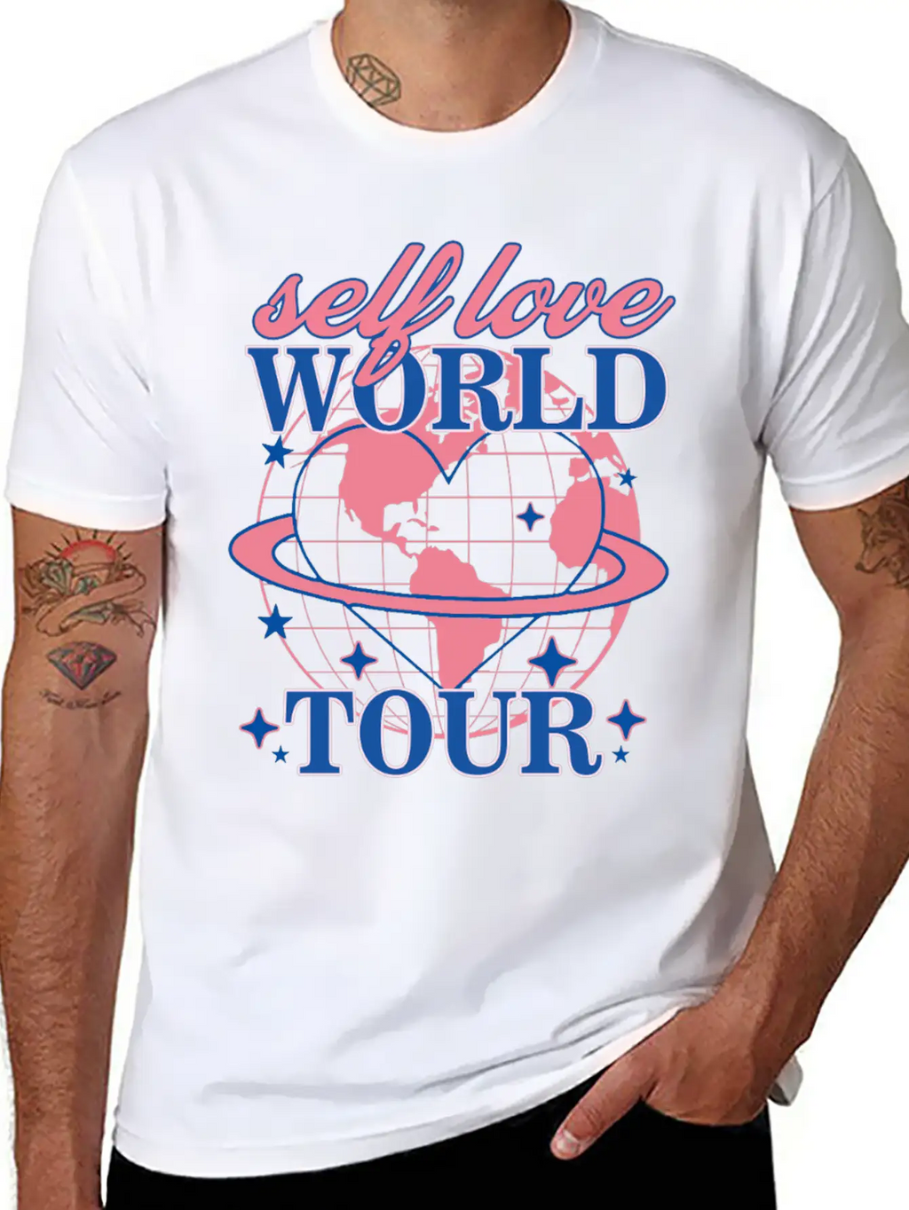 Selflove World Tour Unisex Casual T-Shirt – Clean Design For Daily Comfort