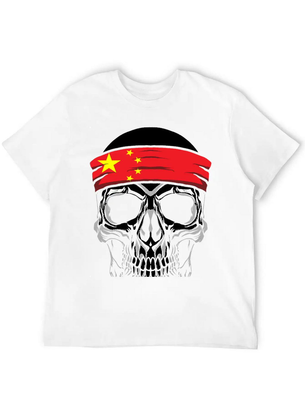 Skull Nationality Country Flag Unisex Casual T-Shirt – Clean Design For Daily Comfort