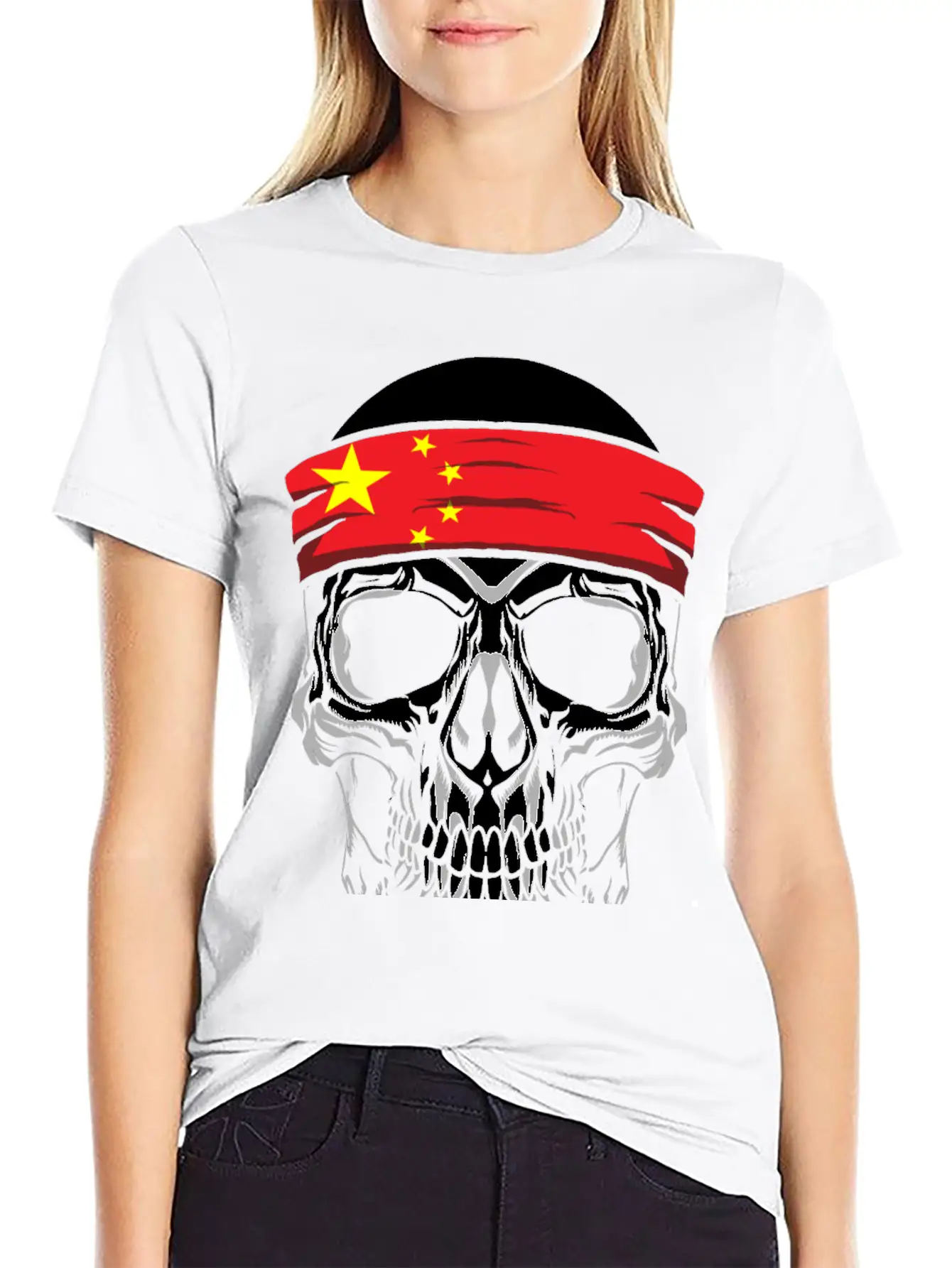 Skull Nationality Country Flag Unisex Casual T-Shirt – Clean Design For Daily Comfort