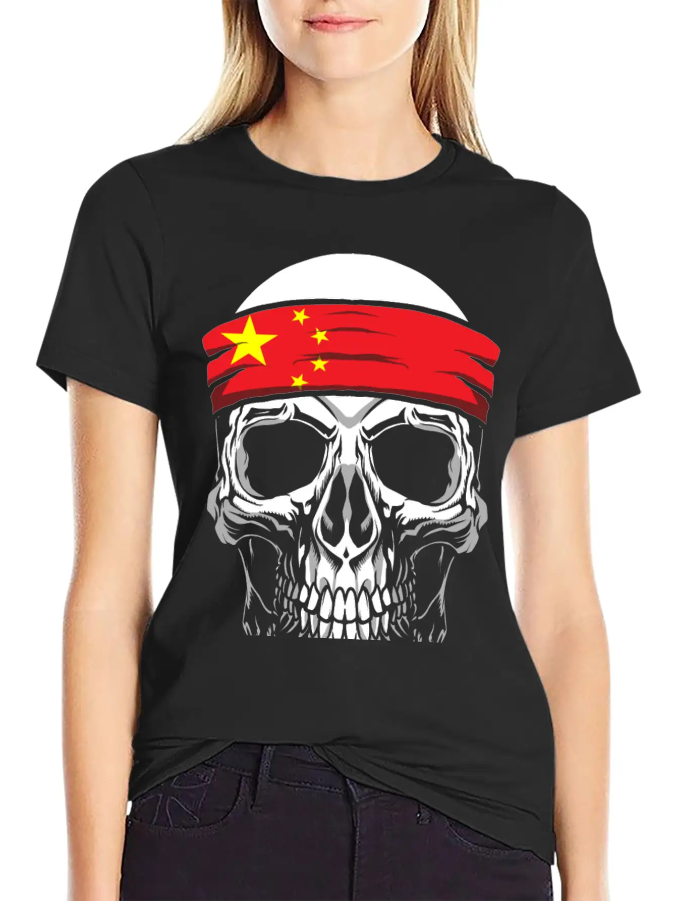 Skull Nationality Country Flag Unisex Casual T-Shirt – Clean Design For Daily Comfort