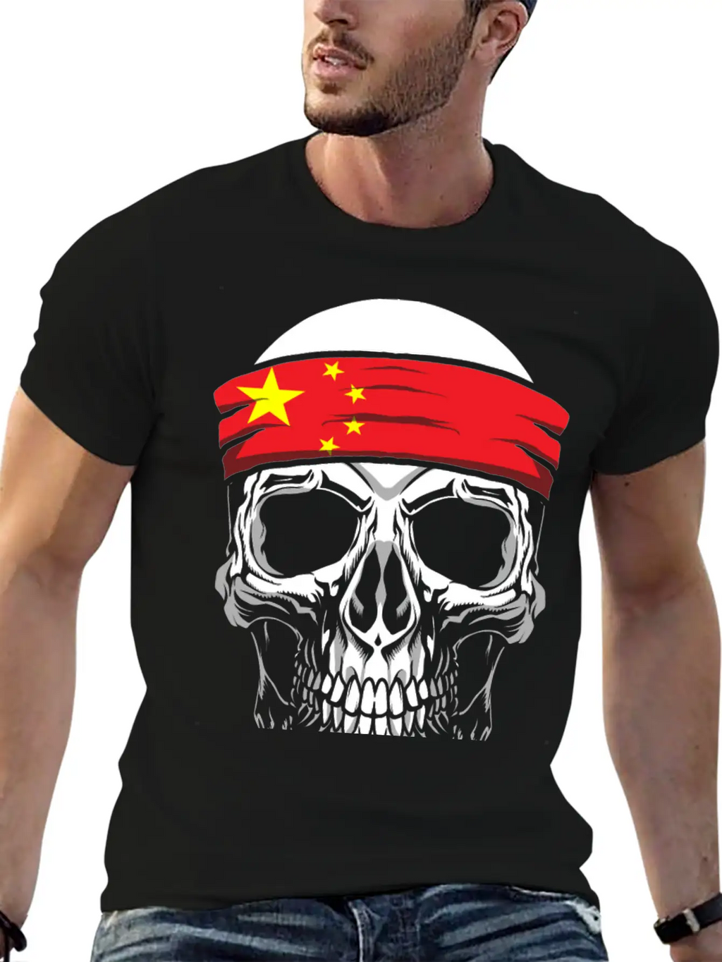 Skull Nationality Country Flag Unisex Casual T-Shirt – Clean Design For Daily Comfort