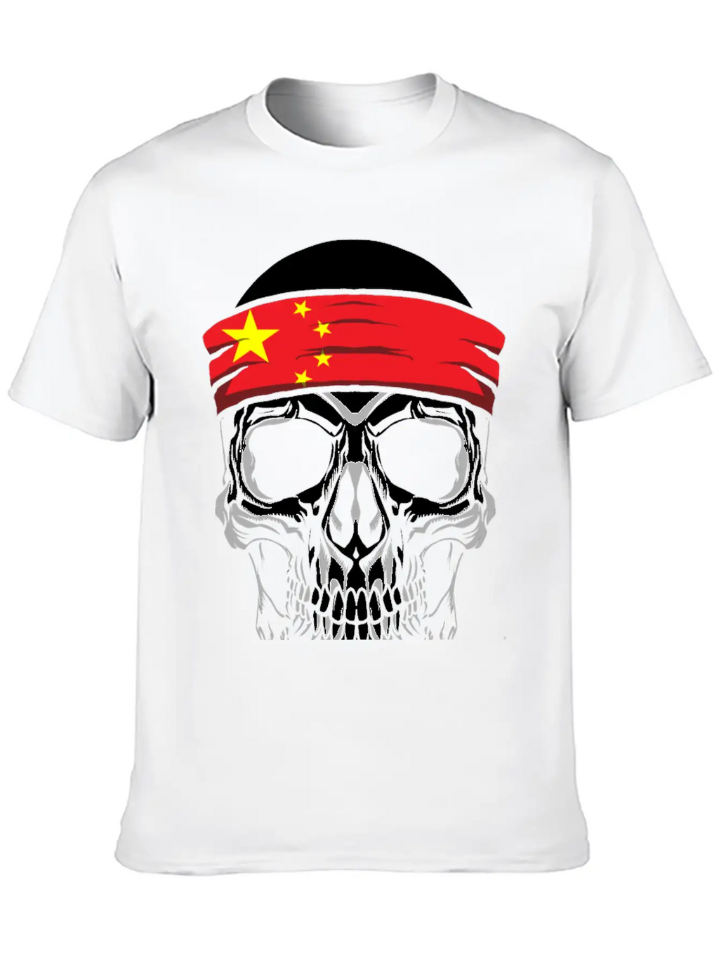 Skull Nationality Country Flag Unisex Casual T-Shirt – Clean Design For Daily Comfort