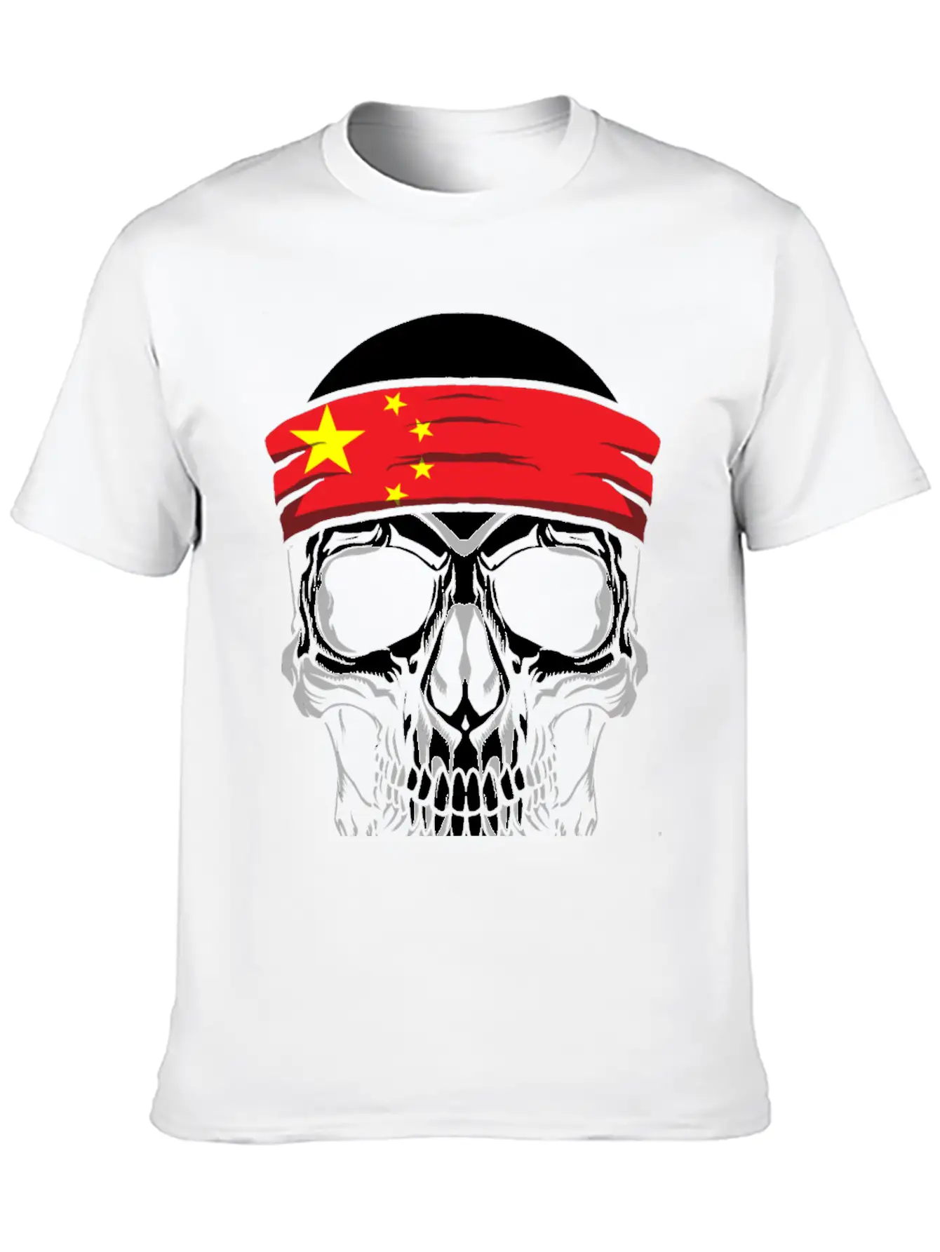 Skull Nationality Country Flag Unisex Casual T-Shirt – Clean Design For Daily Comfort