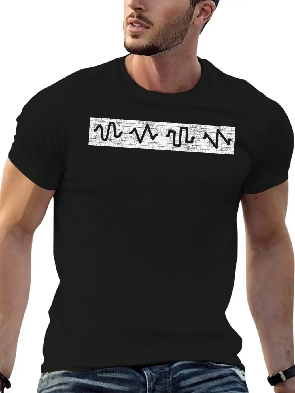 Waveform Music Producer Modular Synthesizer Unisex Casual T-Shirt – Clean Design For Daily Comfort