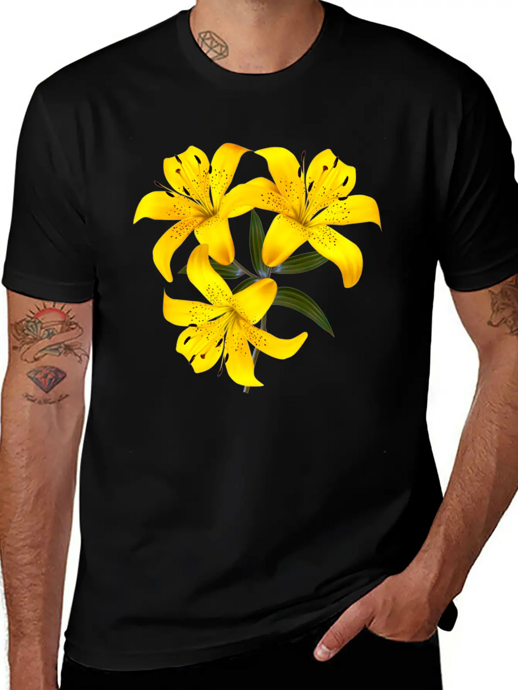 Yellow Lilies Unisex Casual T-Shirt – Clean Design For Daily Comfort