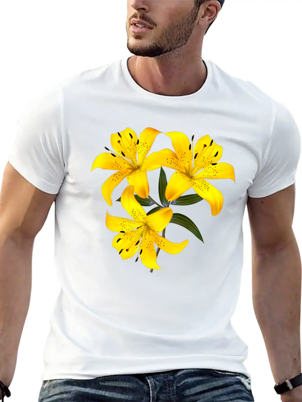 Yellow Lilies Unisex Casual T-Shirt – Clean Design For Daily Comfort