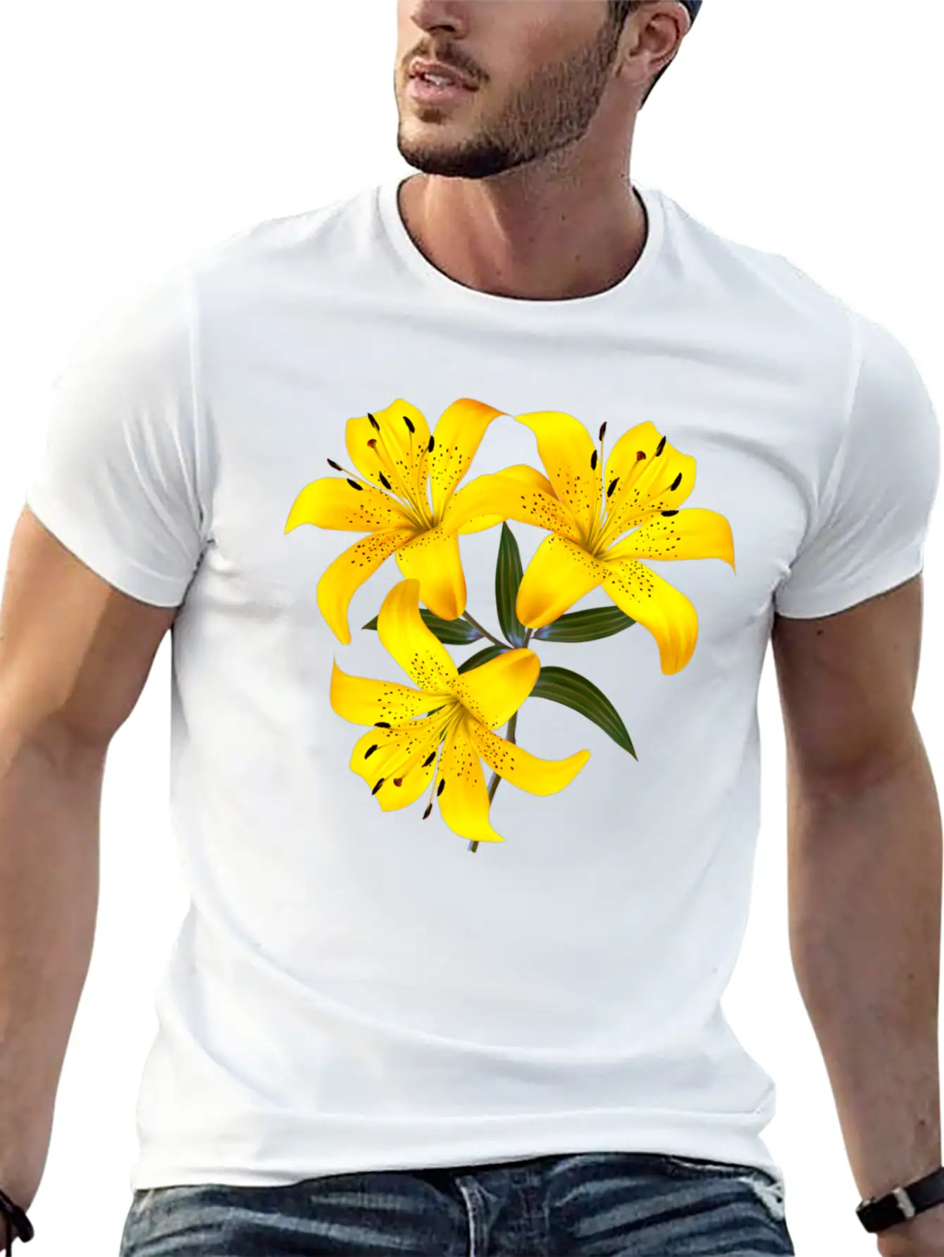 Yellow Lilies Unisex Casual T-Shirt – Clean Design For Daily Comfort