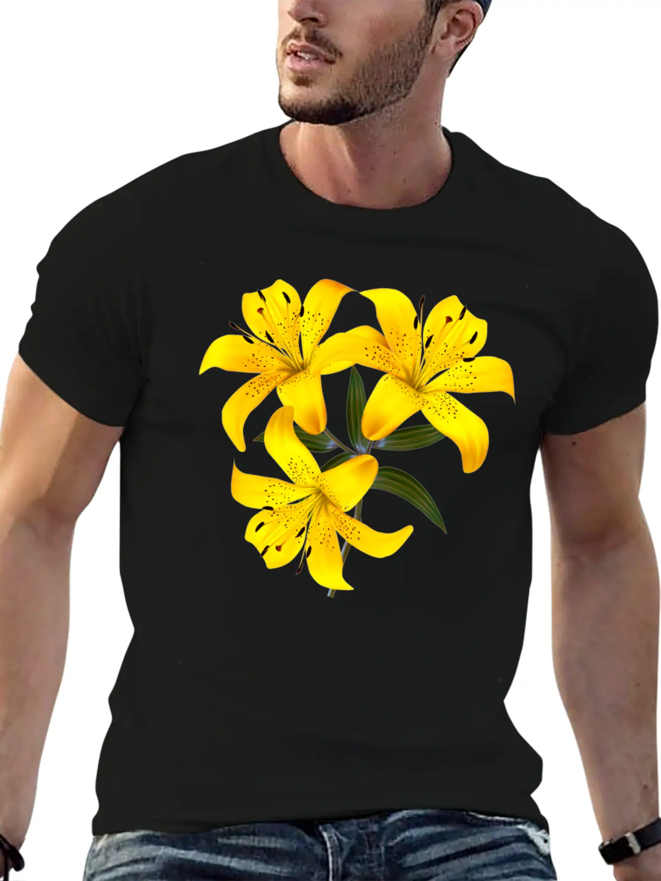 Yellow Lilies Unisex Casual T-Shirt – Clean Design For Daily Comfort